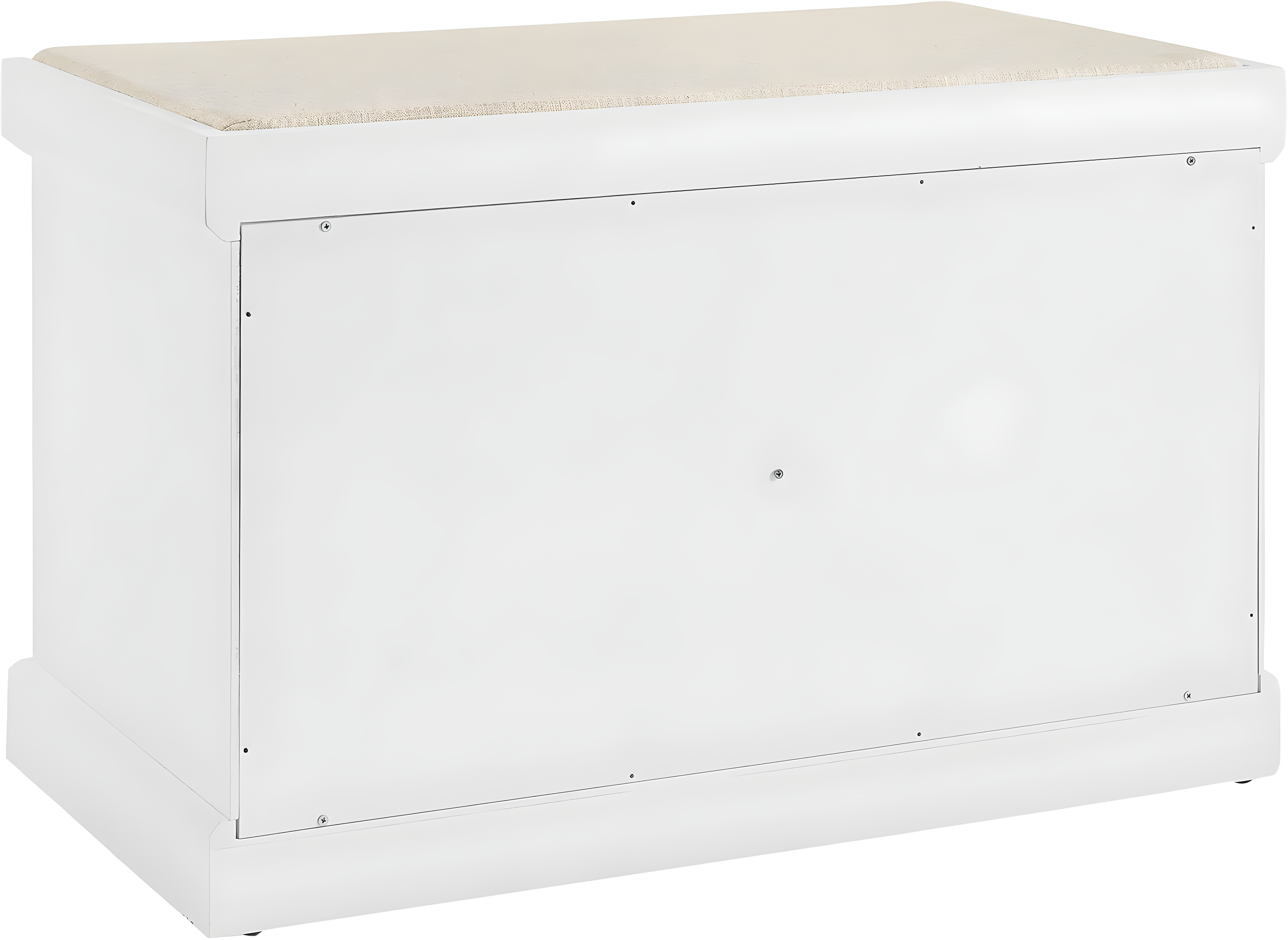 Anderson Storage Bench White - Crosley: Cushioned, Linen Upholstered, Farmhouse Style