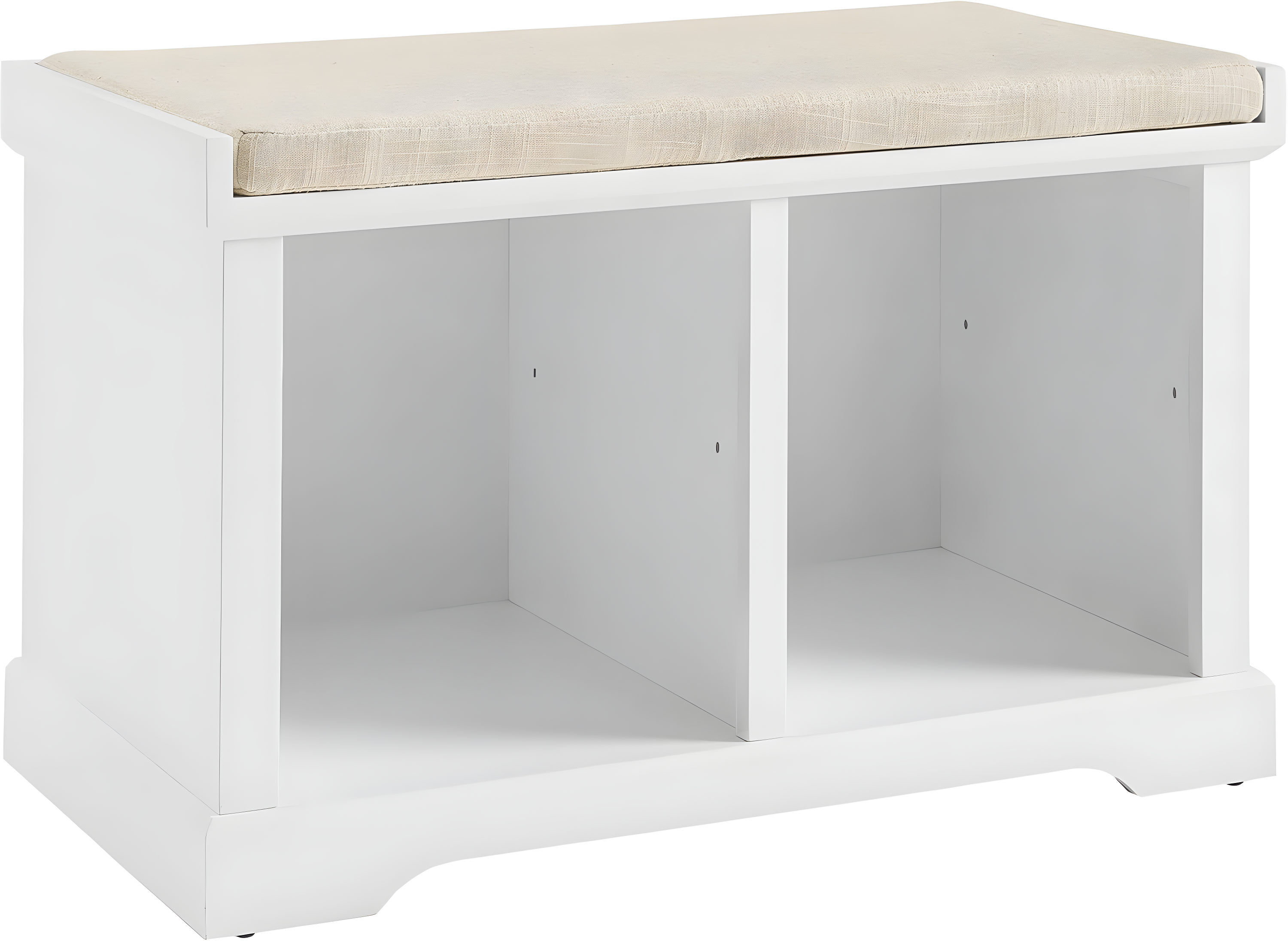 Anderson Storage Bench White - Crosley: Cushioned, Linen Upholstered, Farmhouse Style