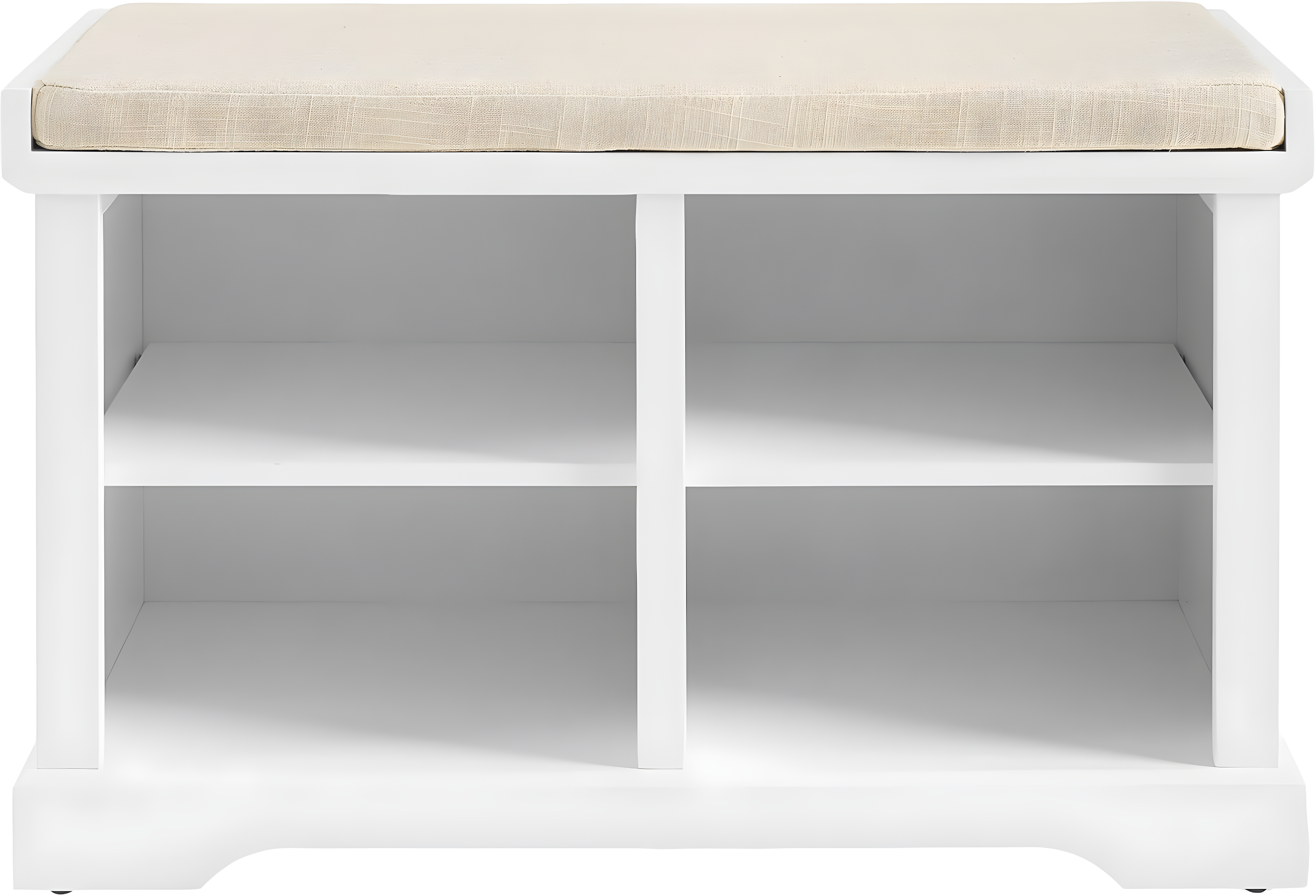 Anderson Storage Bench White - Crosley: Cushioned, Linen Upholstered, Farmhouse Style