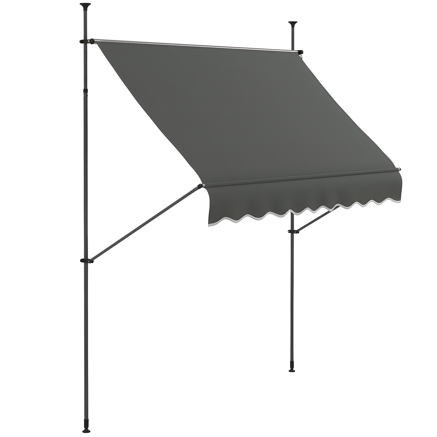 Outsunny D Polyester Cover Retractable Patio Awning