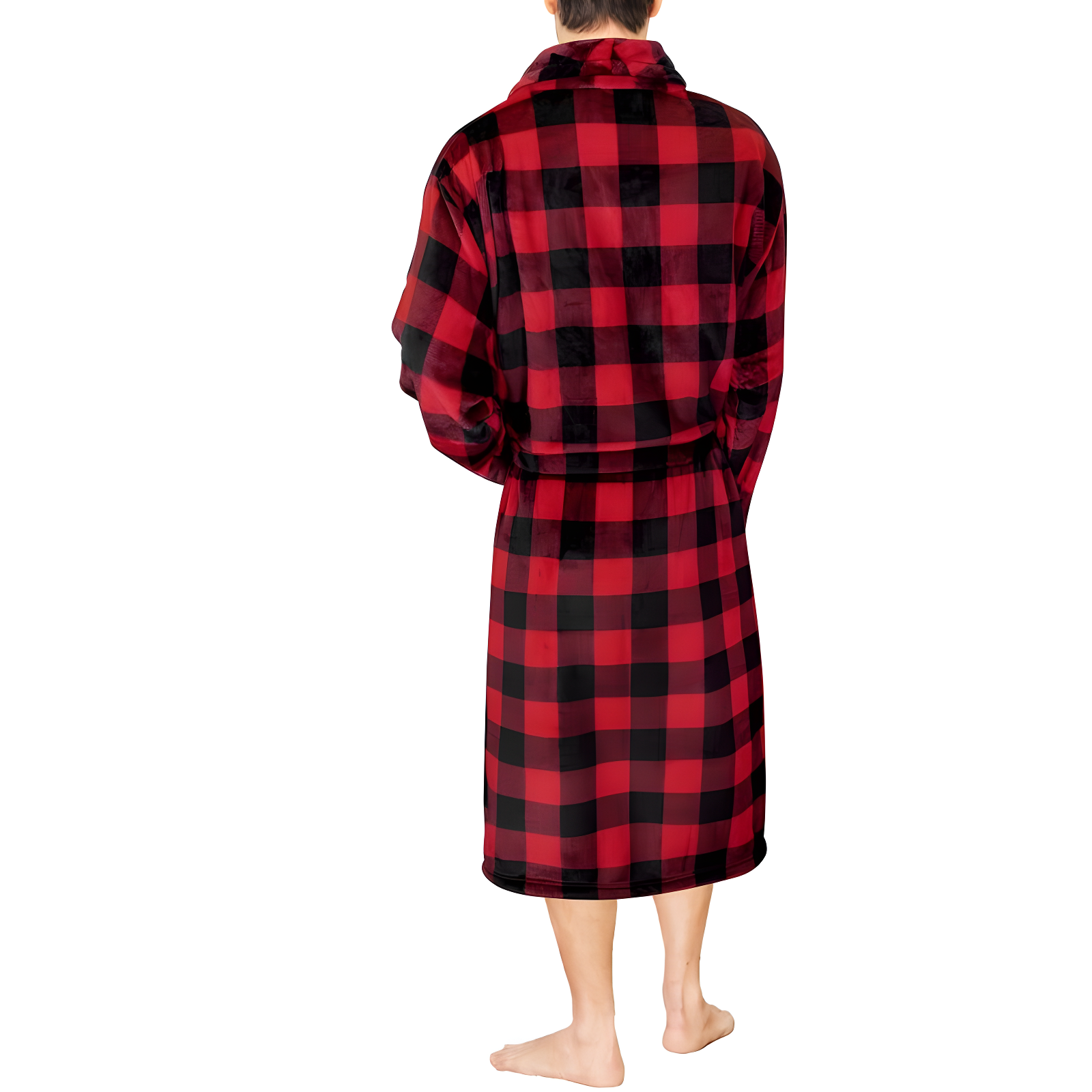Rosalind Wheeler Speight Fleece Mid-Calf Bathrobe with Pockets