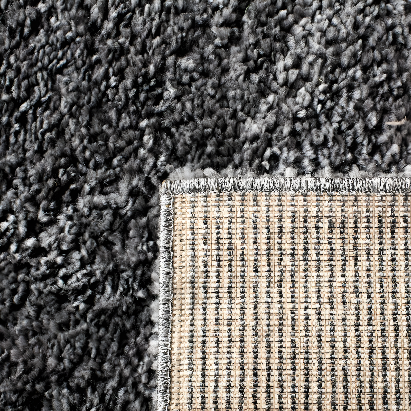 August Shag 900 AUG900 Power Loomed Indoor Area Rug - Grey - 5'3"x5'3" - Safavieh