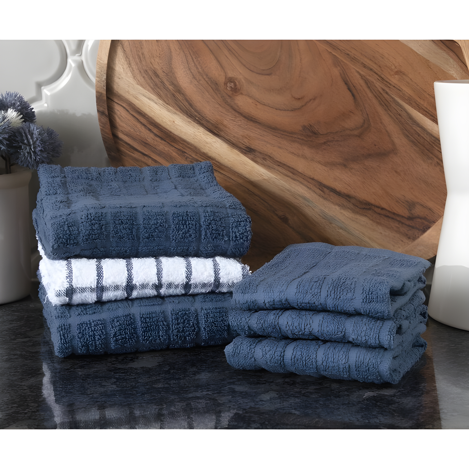 Cotton Plaid Kitchen Towel Linen Set