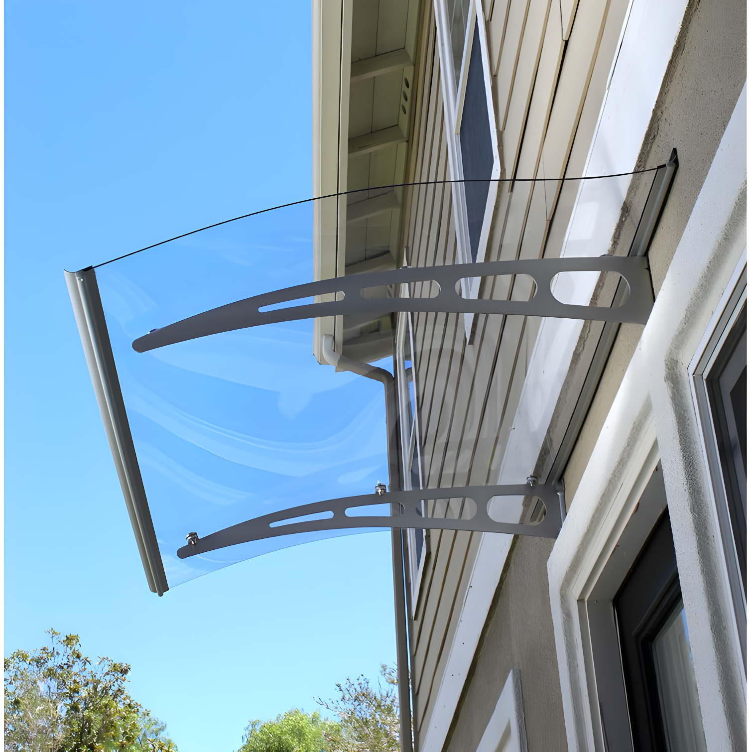 Advaning 7.9'' D Polycarbonate Cover Retractable Door / Window Awning