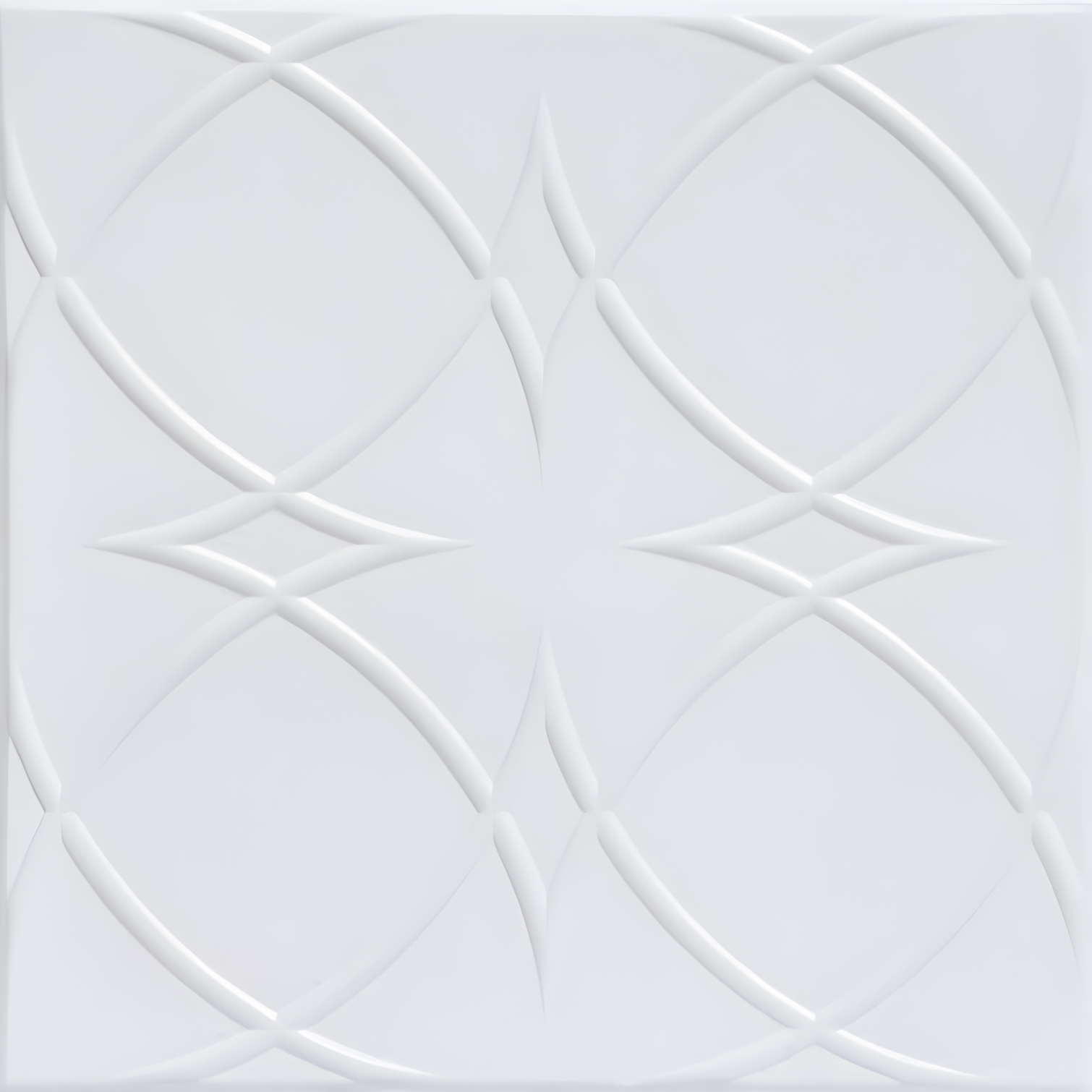 Circles and Stars 1.6 ft. x 1.6 ft. Polystyrene Glue-up Ceiling Tile (Set of 48)
