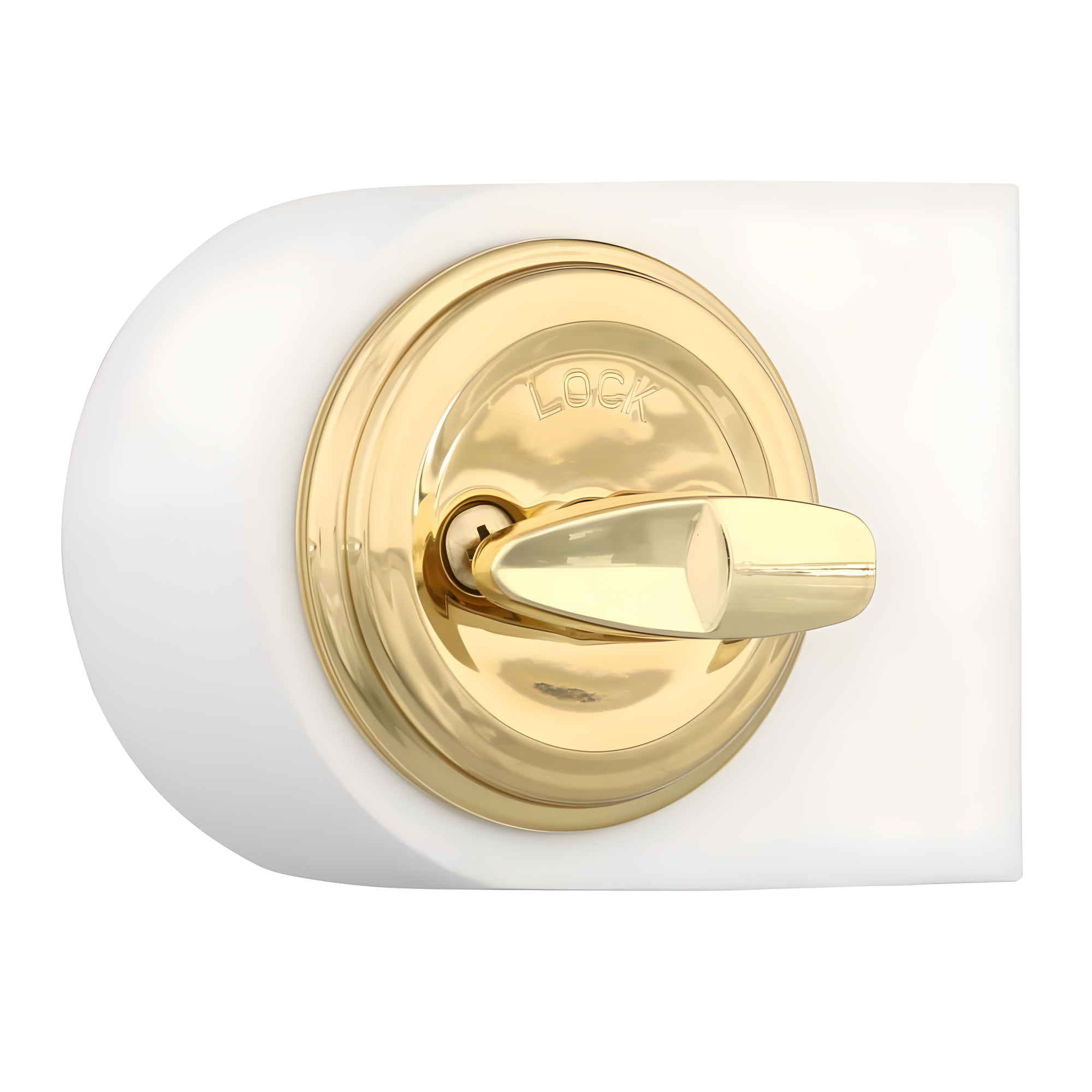 980 Deadbolt, Keyed One Side, featuring SmartKey Security™ in Polished Brass