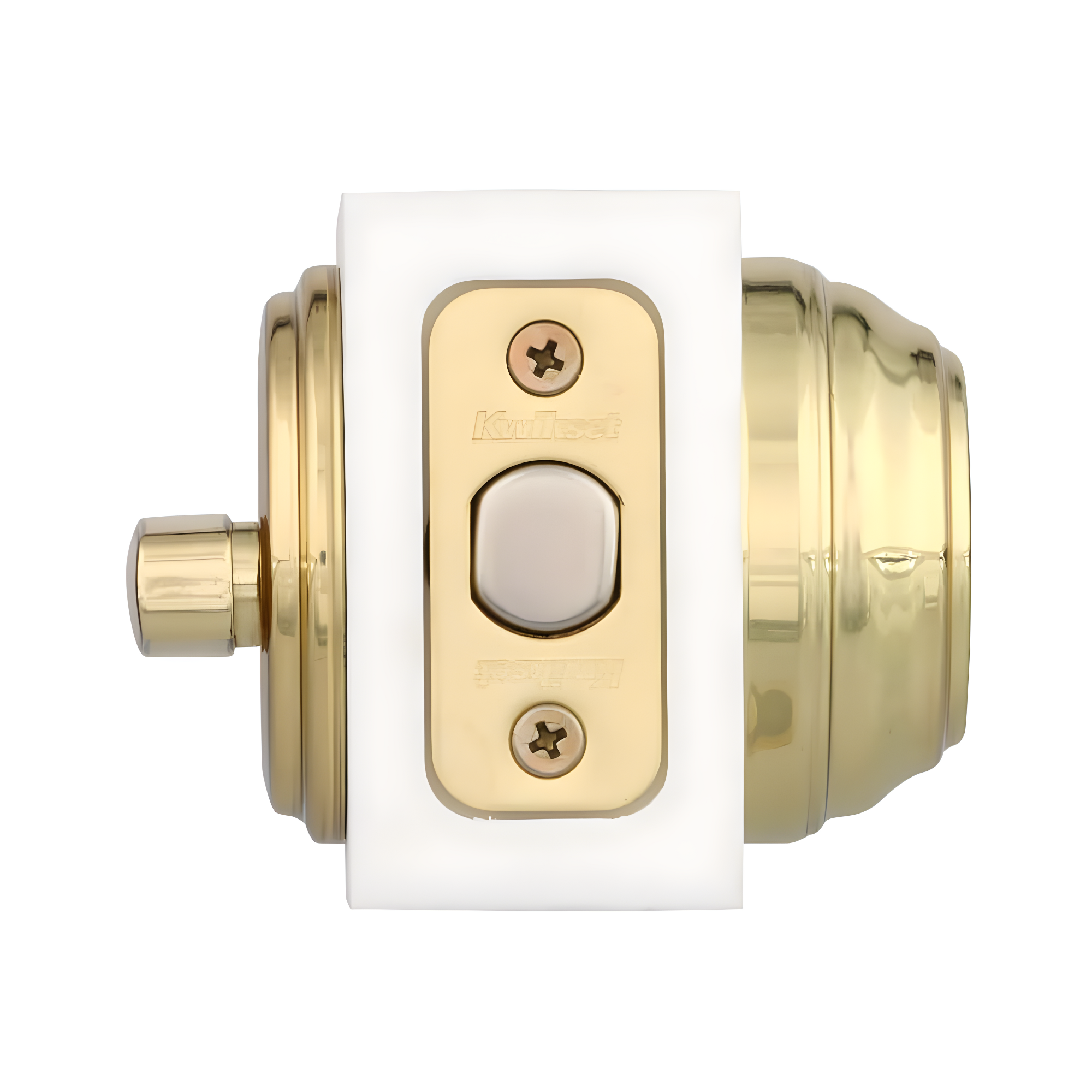 980 Deadbolt, Keyed One Side, featuring SmartKey Security™ in Polished Brass
