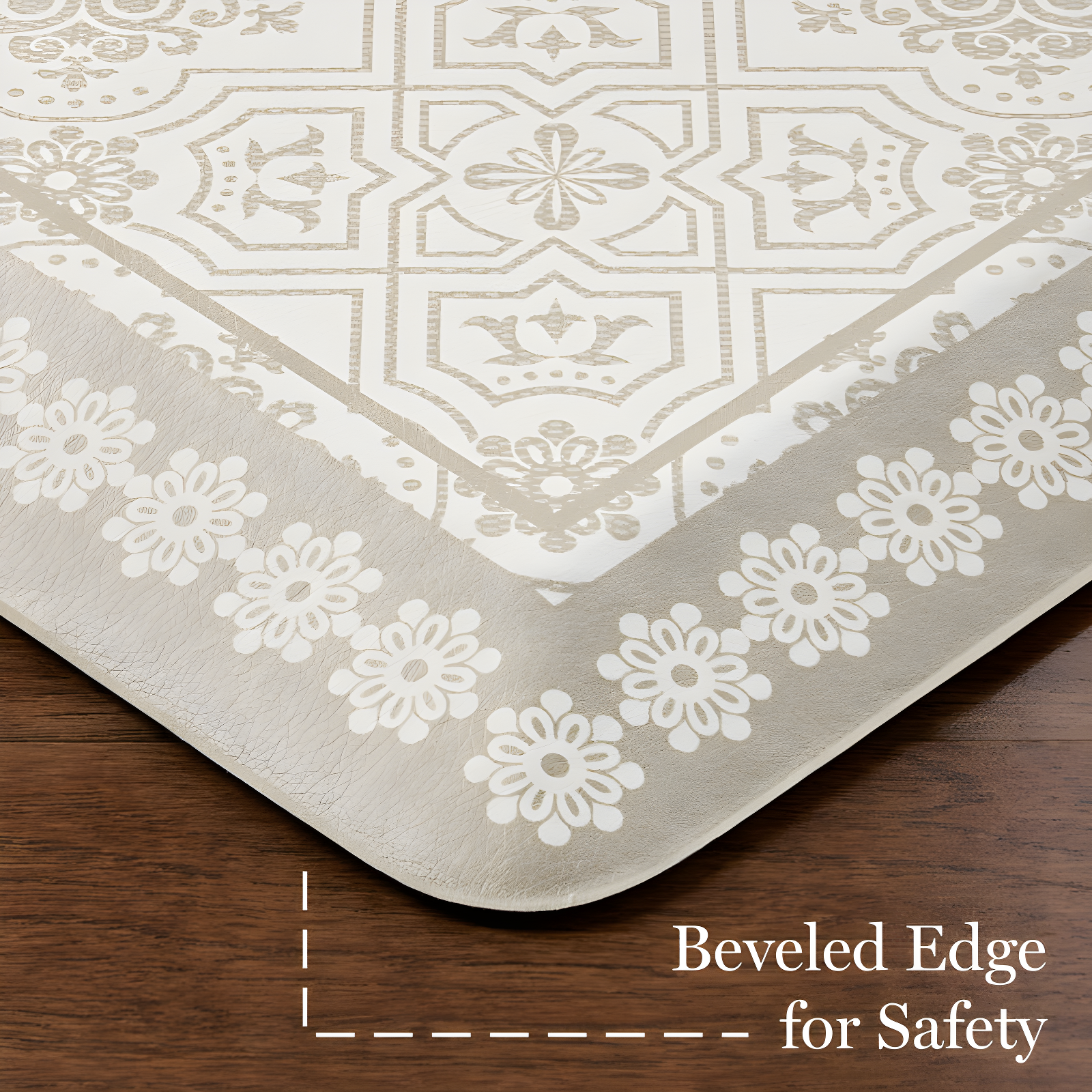 Martha Stewart MARTHA STEWART Comfort Anti Fatigue Strie Medallion Kitchen Mat 19.6”x39”