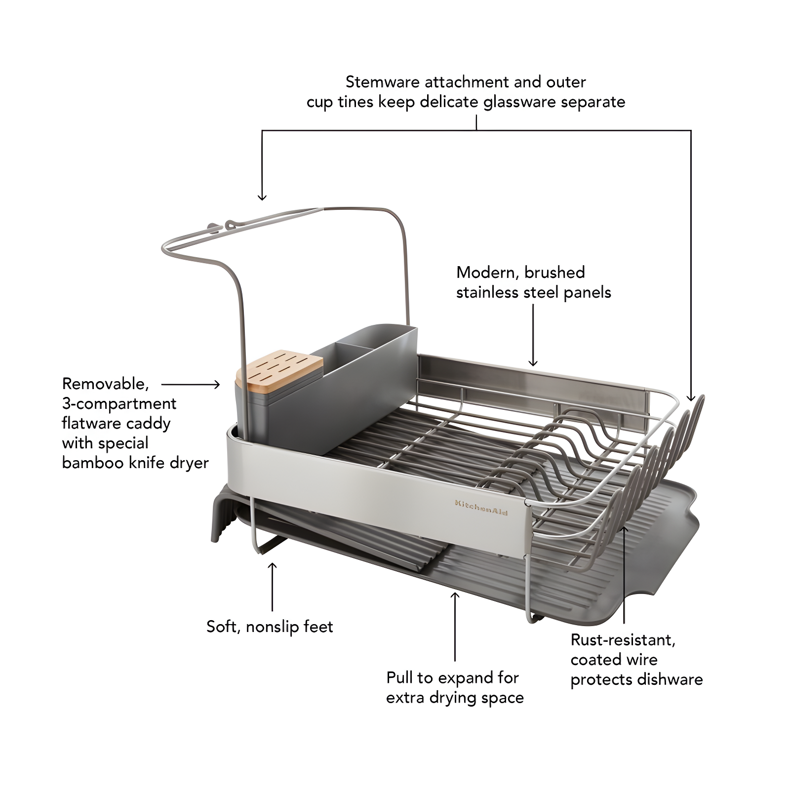 KitchenAid® KitchenAid® Full Size Expandable Dish-Drying Rack