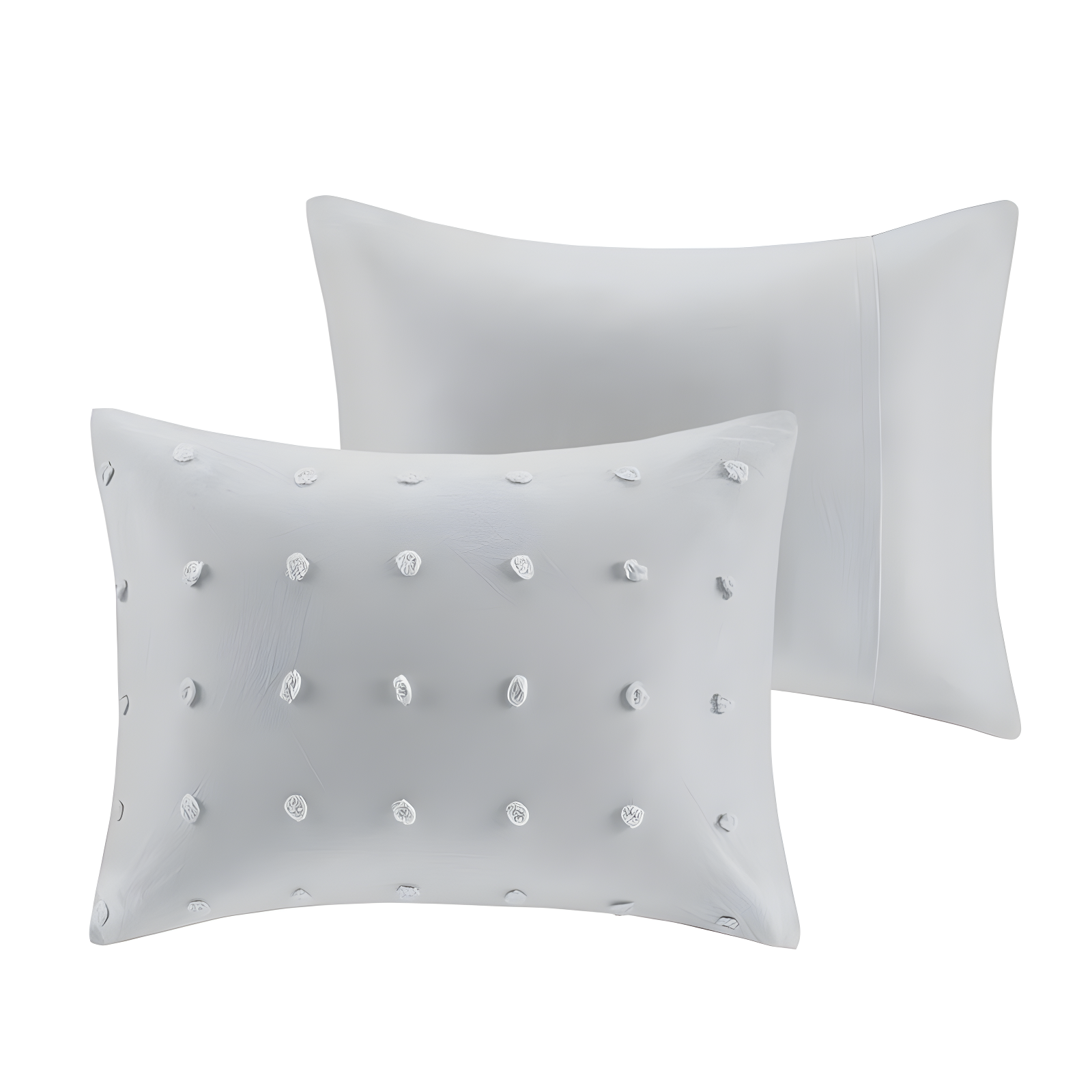 Intelligent Design Brooklyn Cotton Jacquard Duvet Cover Set with Euro Shams and Throw Pillows