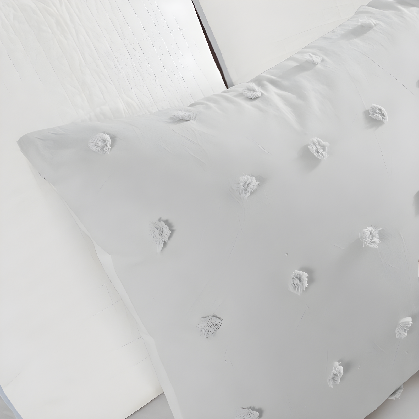 Intelligent Design Brooklyn Cotton Jacquard Duvet Cover Set with Euro Shams and Throw Pillows