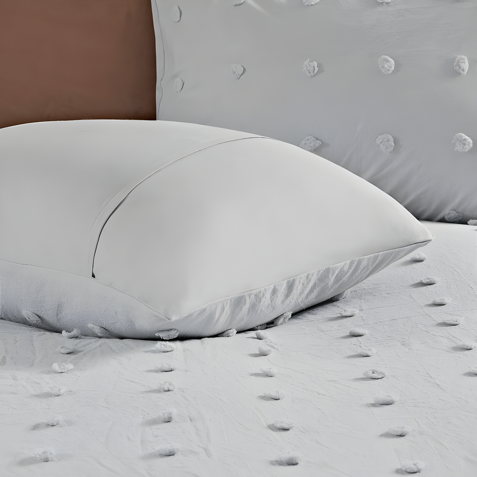 Intelligent Design Brooklyn Cotton Jacquard Duvet Cover Set with Euro Shams and Throw Pillows