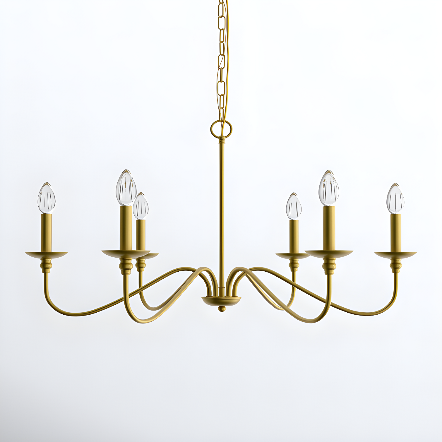 Ableton 6 Light Metal Dimmable Chandelier