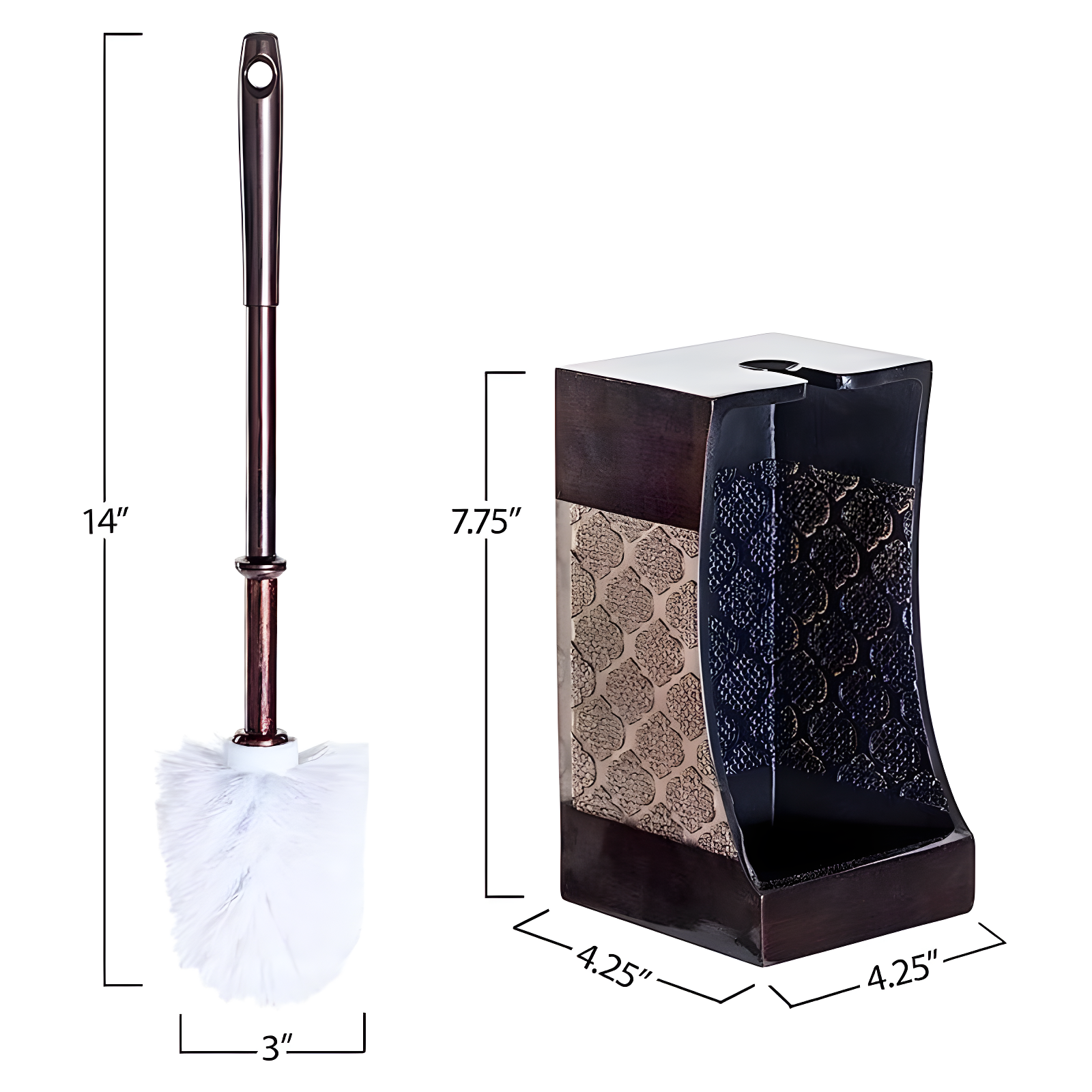 Creative Scents Dahlia Free Standing Toilet Brush and Holder