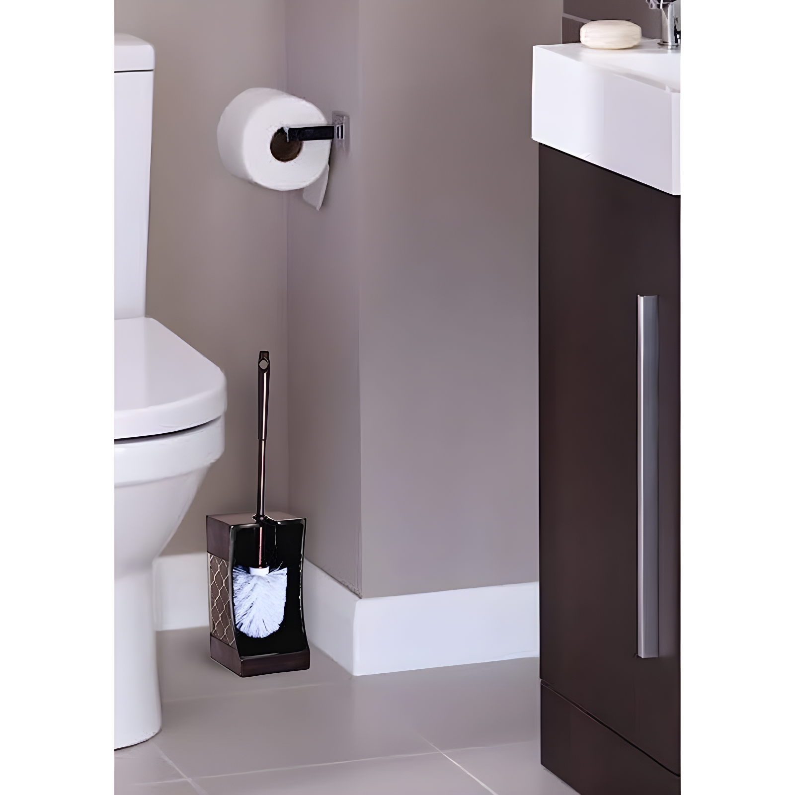 Creative Scents Dahlia Free Standing Toilet Brush and Holder
