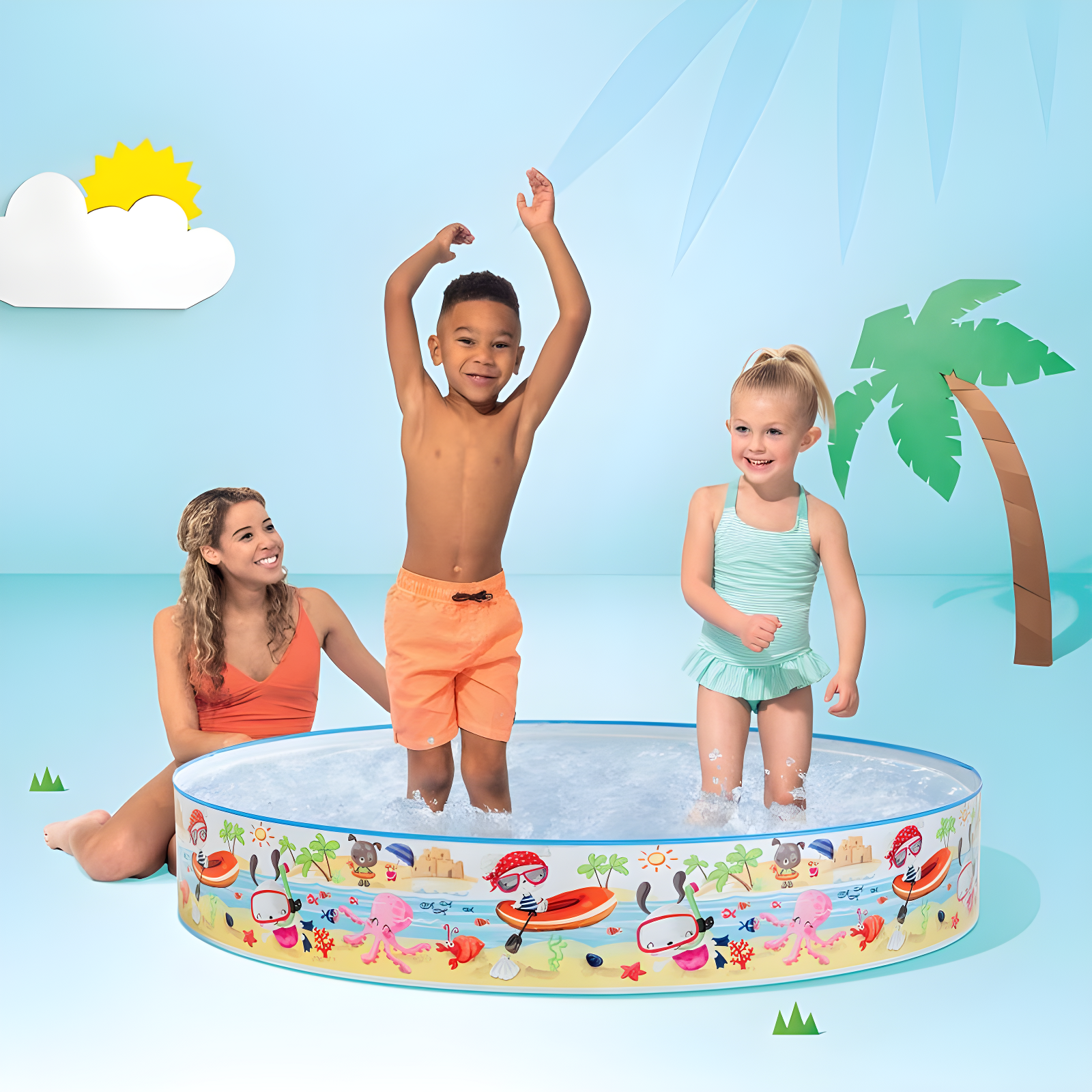 INTEX Beach Days Snapset Instant Kids Childrens Swimming Pool