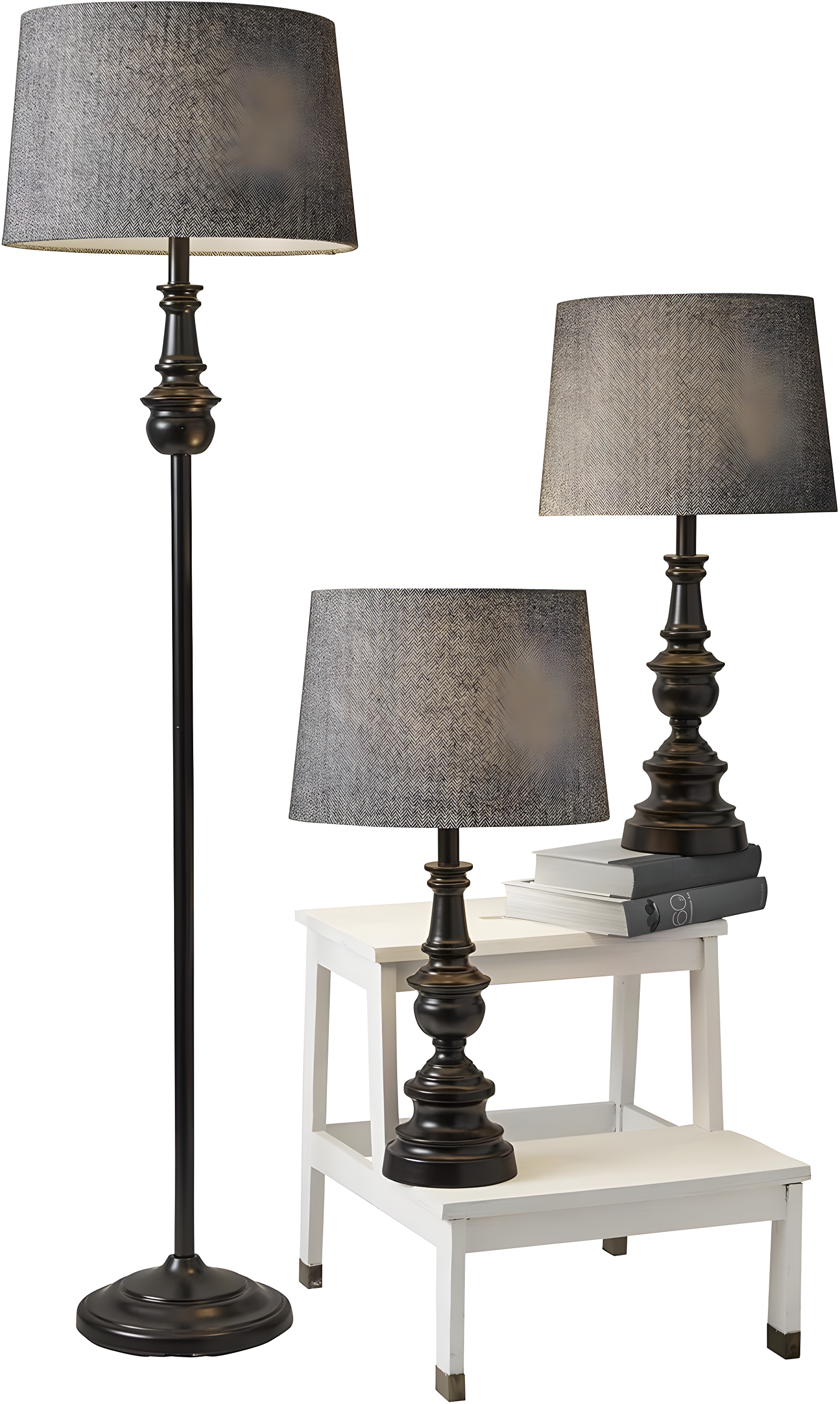 SIMPLEE ADESSO Chandler 3 Piece Floor and Table Lamp Set