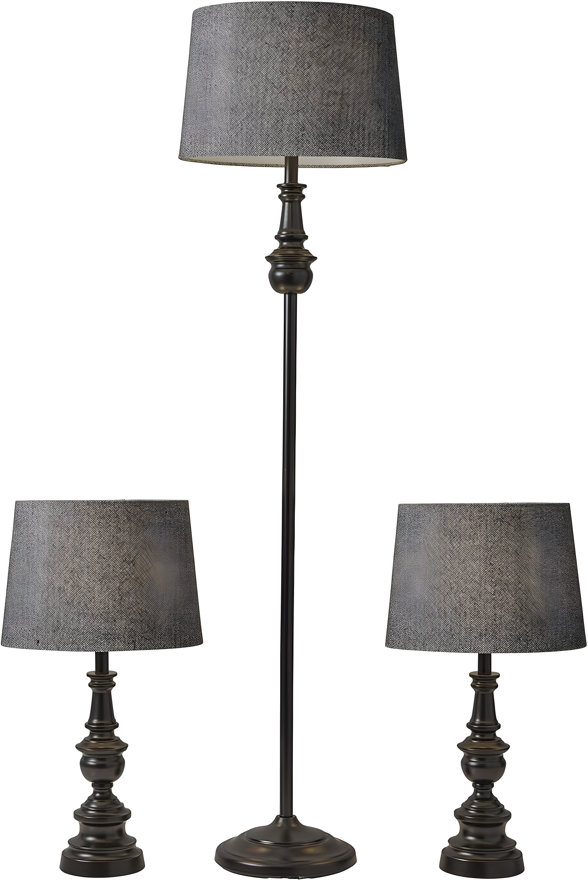 SIMPLEE ADESSO Chandler 3 Piece Floor and Table Lamp Set