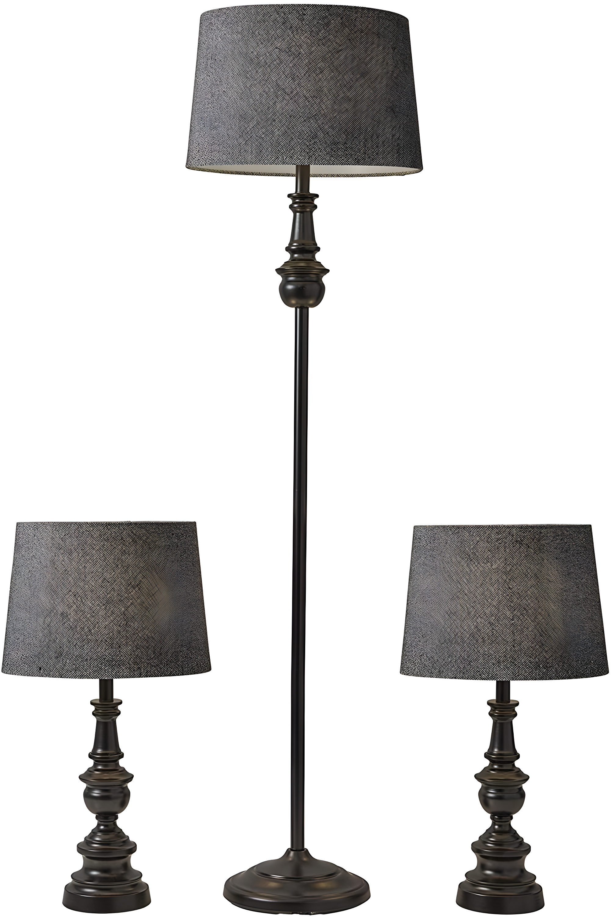 SIMPLEE ADESSO Chandler 3 Piece Floor and Table Lamp Set