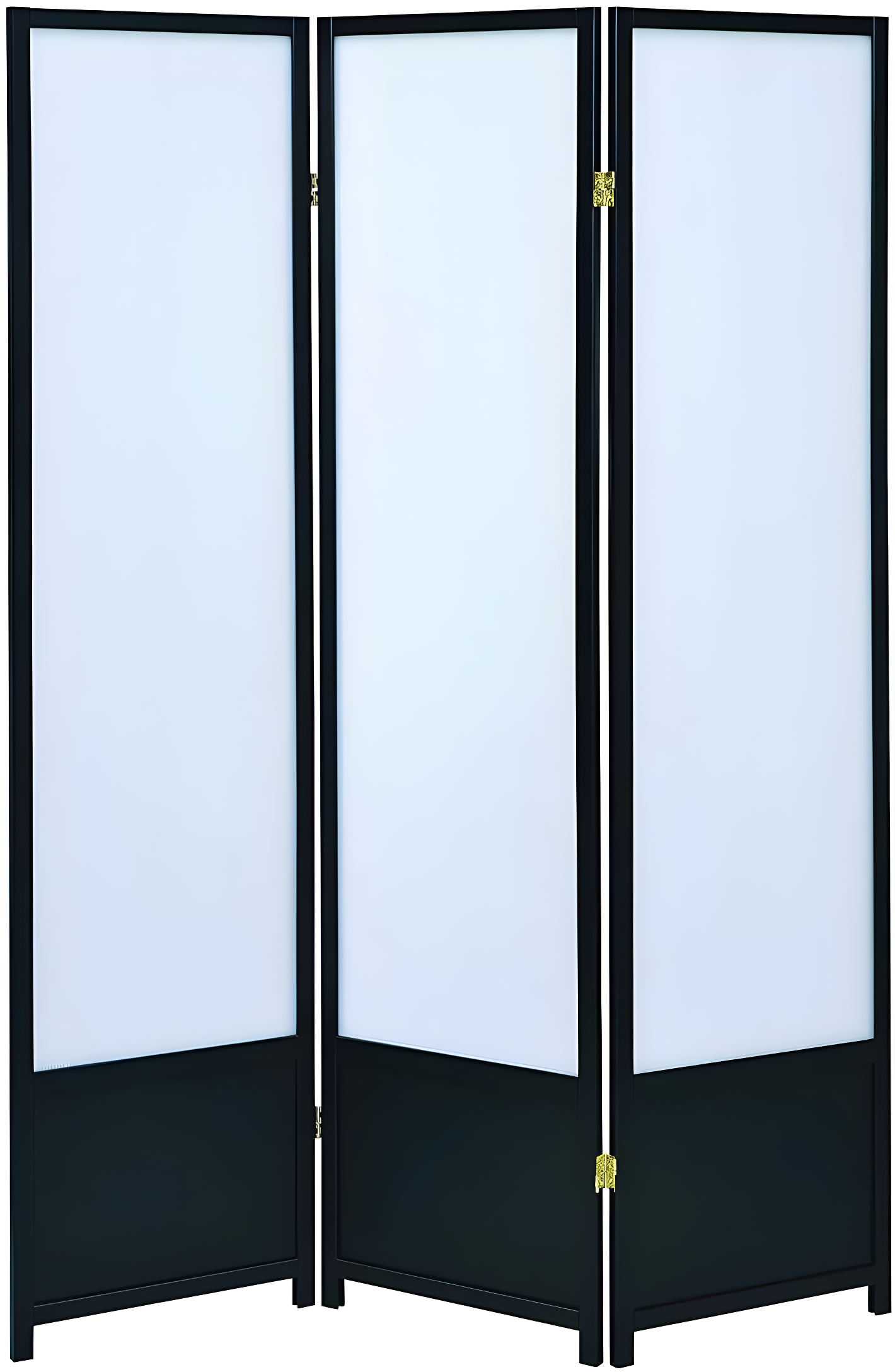 Coaster Home Furnishings Calix 3-panel Folding Floor Screen Translucent and Black