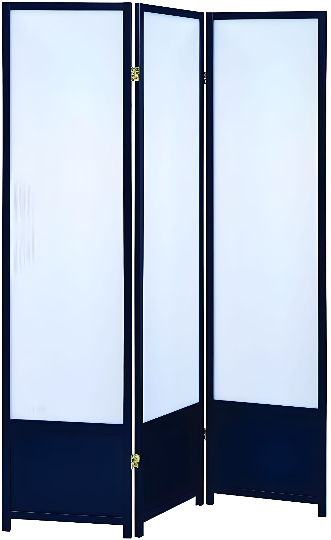 Coaster Home Furnishings Calix 3-panel Folding Floor Screen Translucent and Black