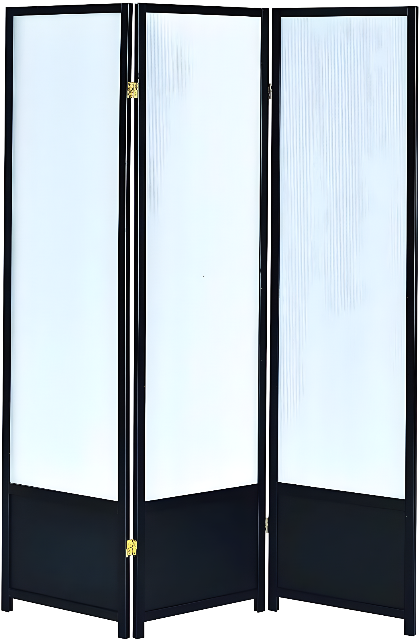 Coaster Home Furnishings Calix 3-panel Folding Floor Screen Translucent and Black