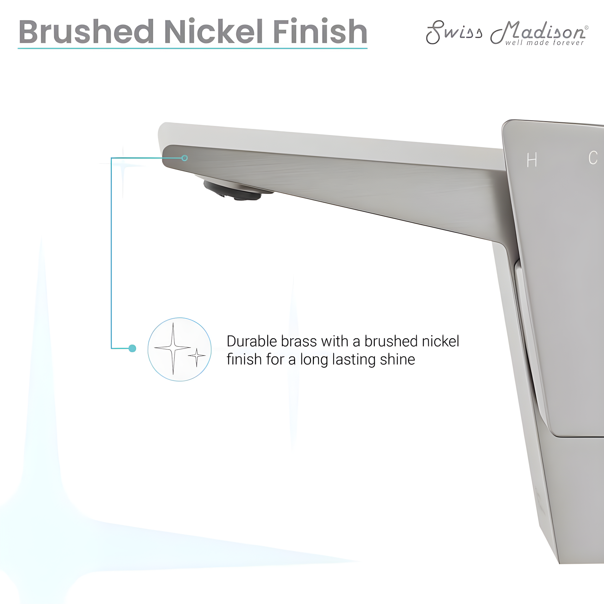 Carre Single Hole, Single-Handle, Bathroom Faucet
