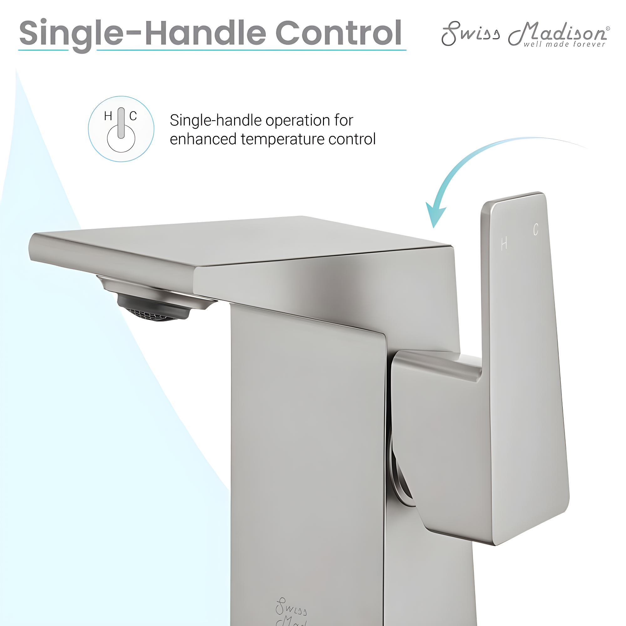 Carre Single Hole, Single-Handle, Bathroom Faucet