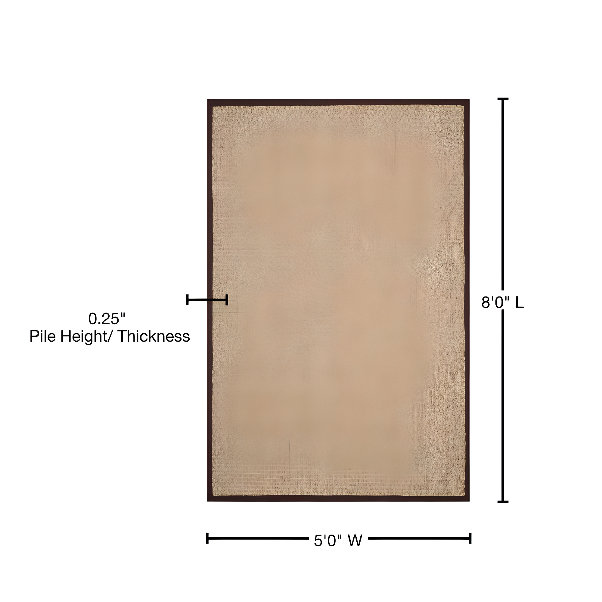 Natural Fiber NF114 Power Loomed Indoor Area Rug - Natural/Dark Brown - 5'x8' - Safavieh.