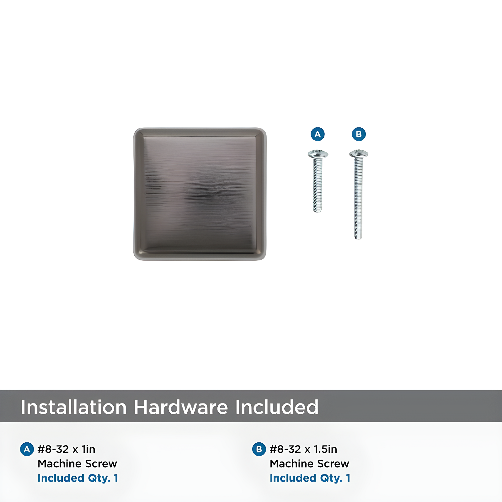 Amerock Blackrock 1-1/2 inch (38mm) Length Gunmetal Cabinet Knob