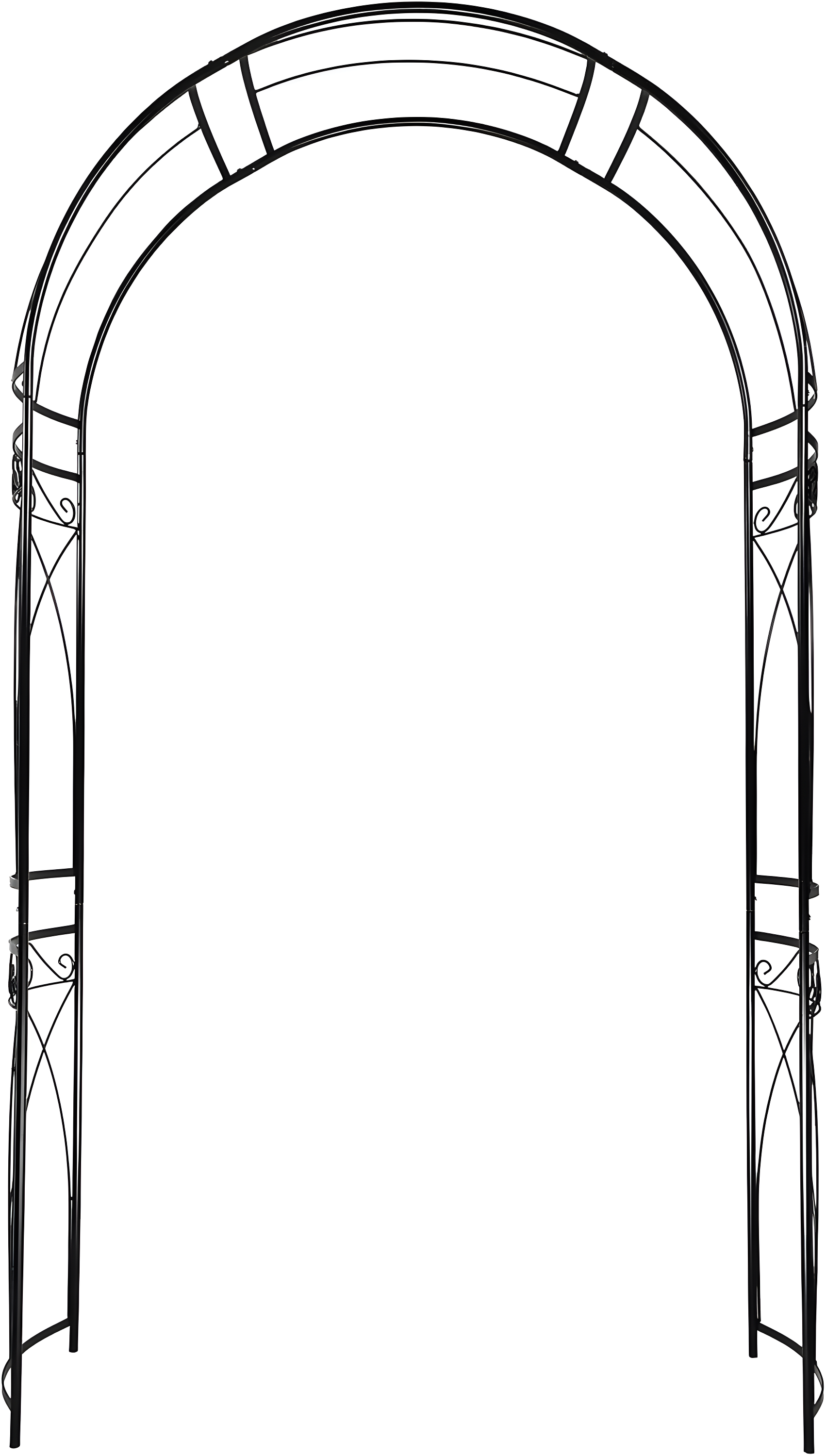 OUTOUR 87'' H x 14'' W Iron Arched Trellis