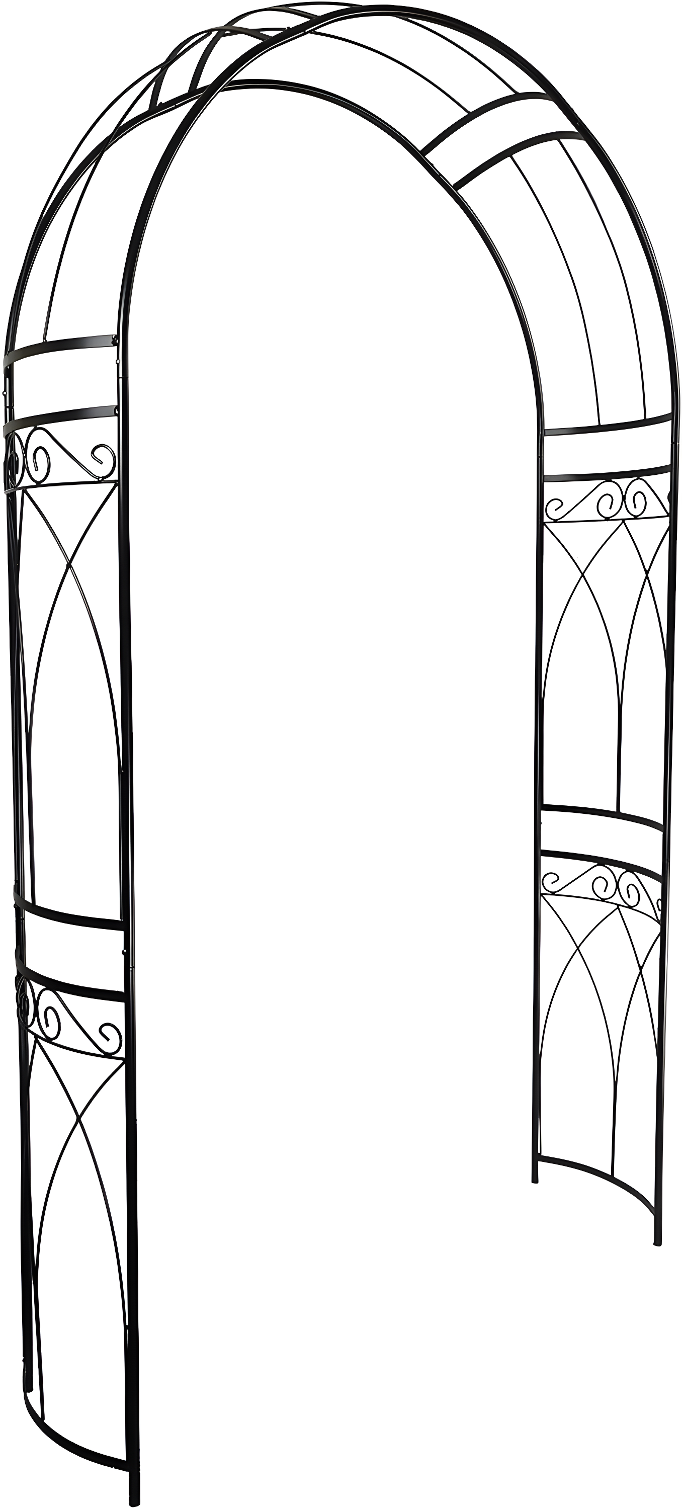 OUTOUR 87'' H x 14'' W Iron Arched Trellis