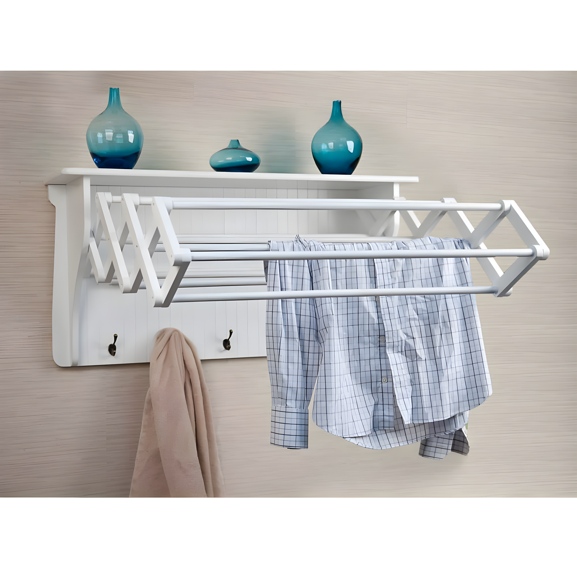 Latitude Run® Collapsible Accordion Wall Mounted Drying Rack