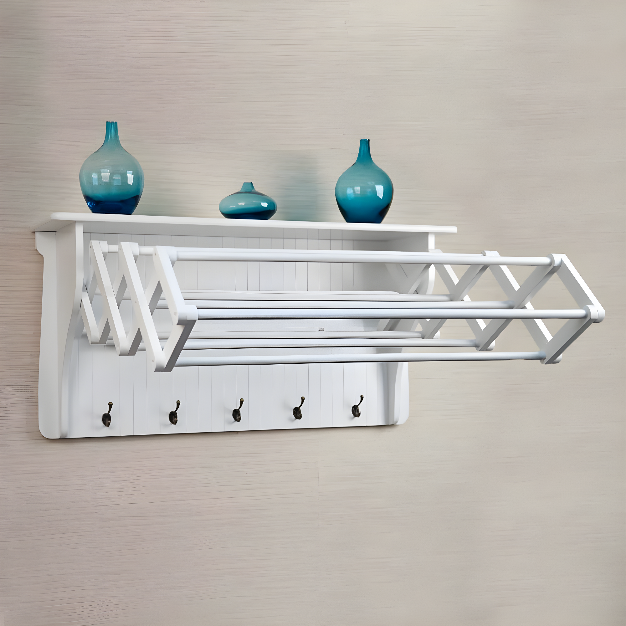 Latitude Run® Collapsible Accordion Wall Mounted Drying Rack