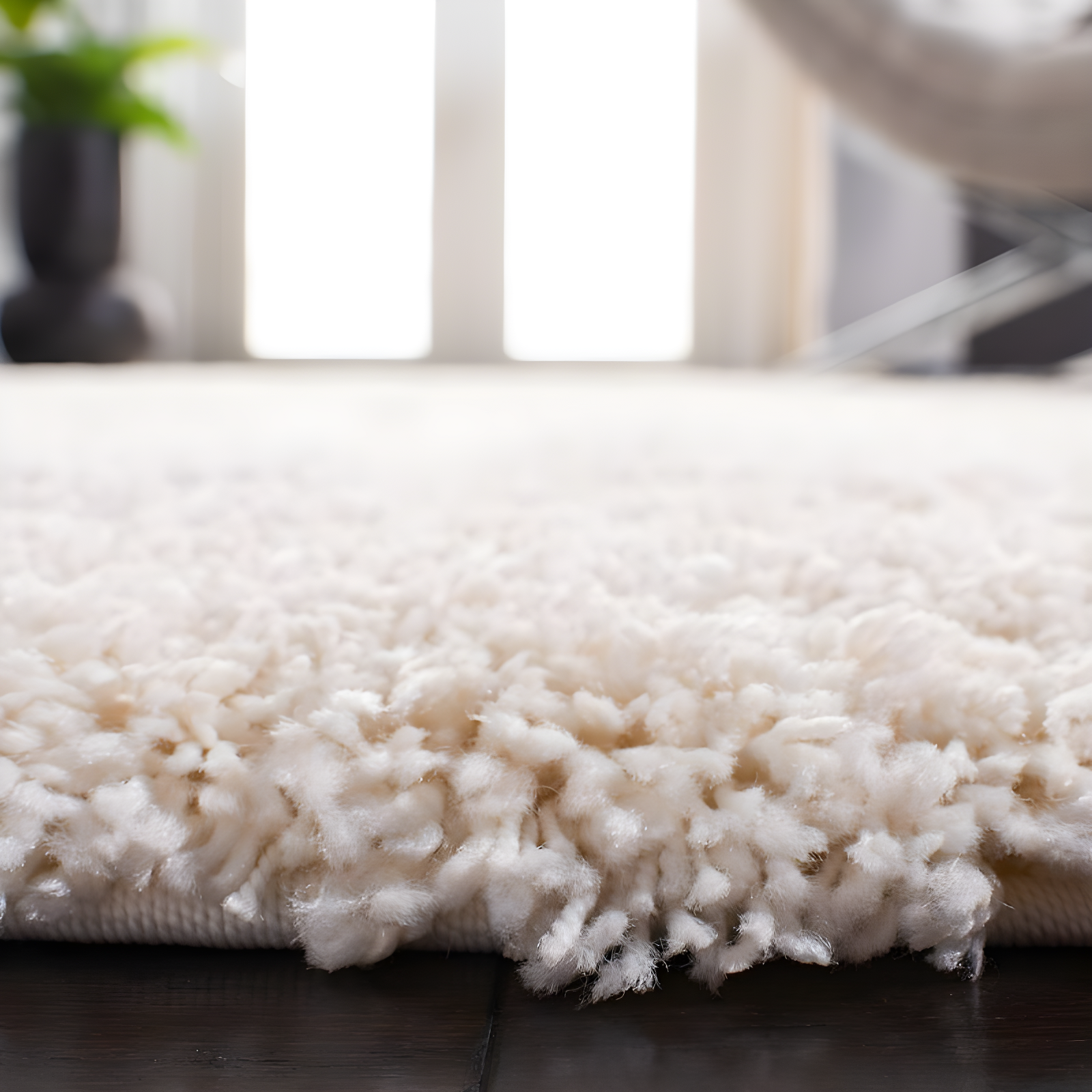 Shag SG151 Power Loomed Area Rug - Ivory - 8'x10' - Safavieh.