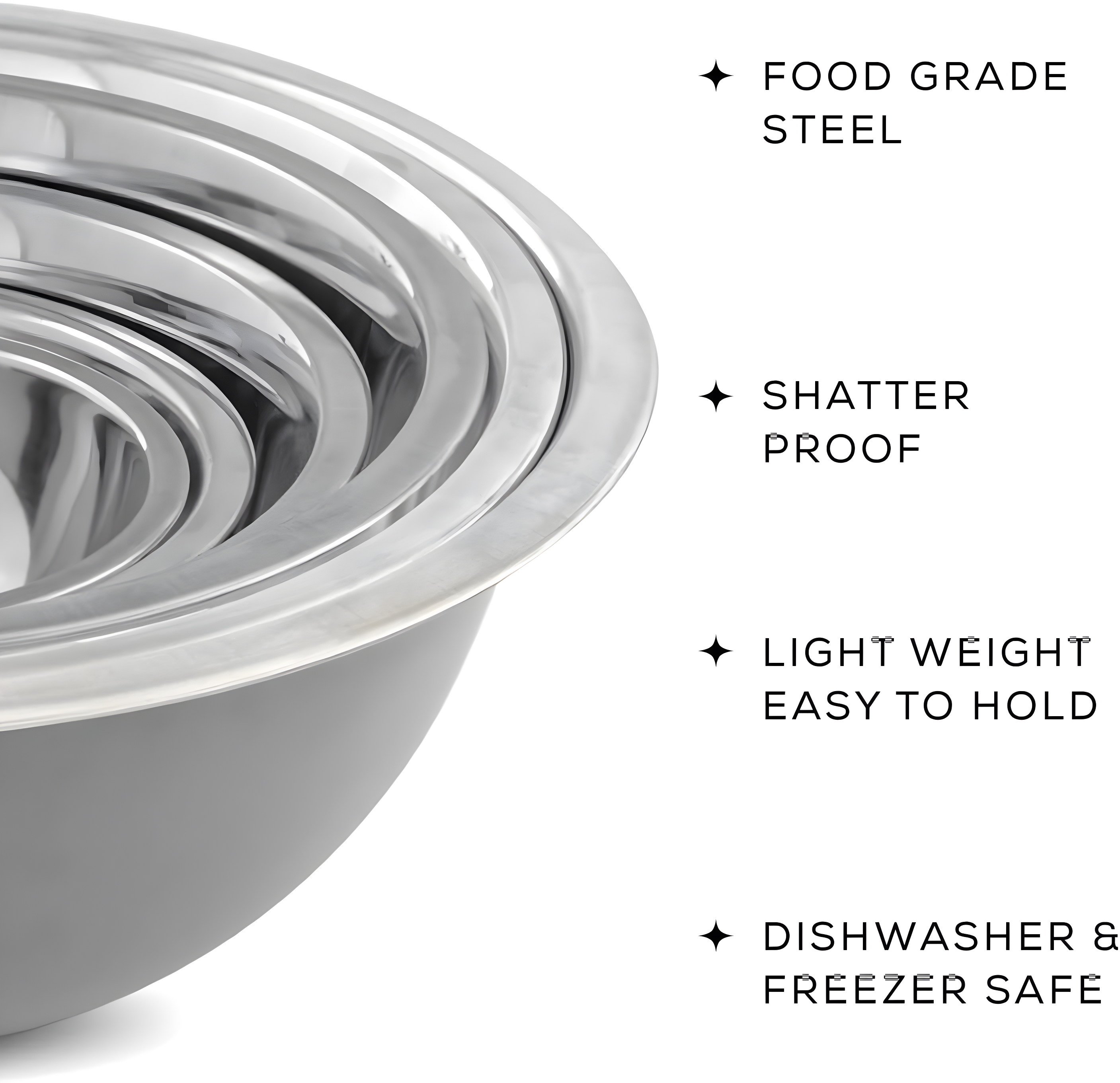 JoyJolt Joyjolt Stainless Steel Mixing Bowl, Set Of 6