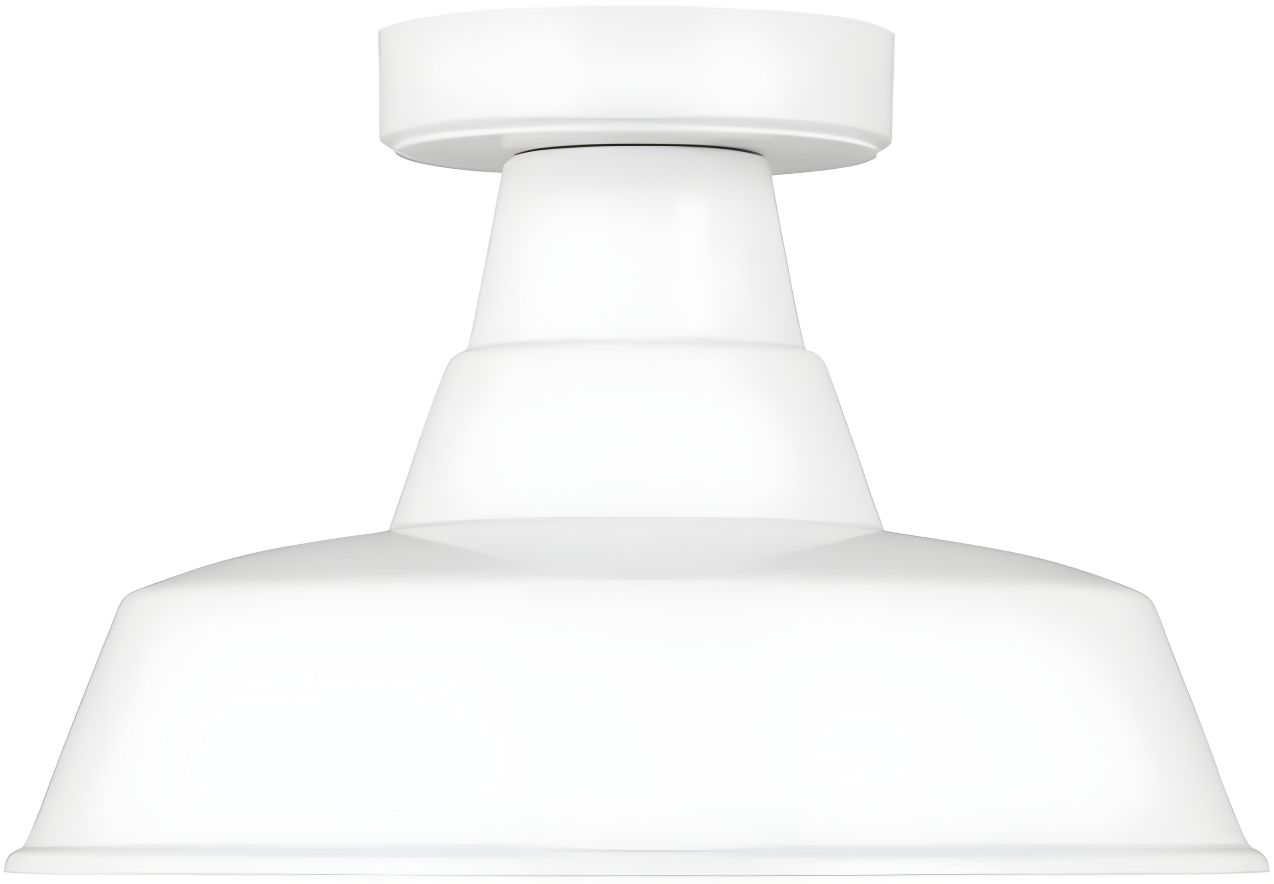 Fisher Outdoor Flush Mount - White / 12"Dia