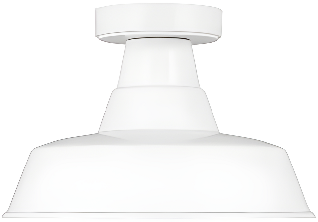 Fisher Outdoor Flush Mount - White / 12"Dia
