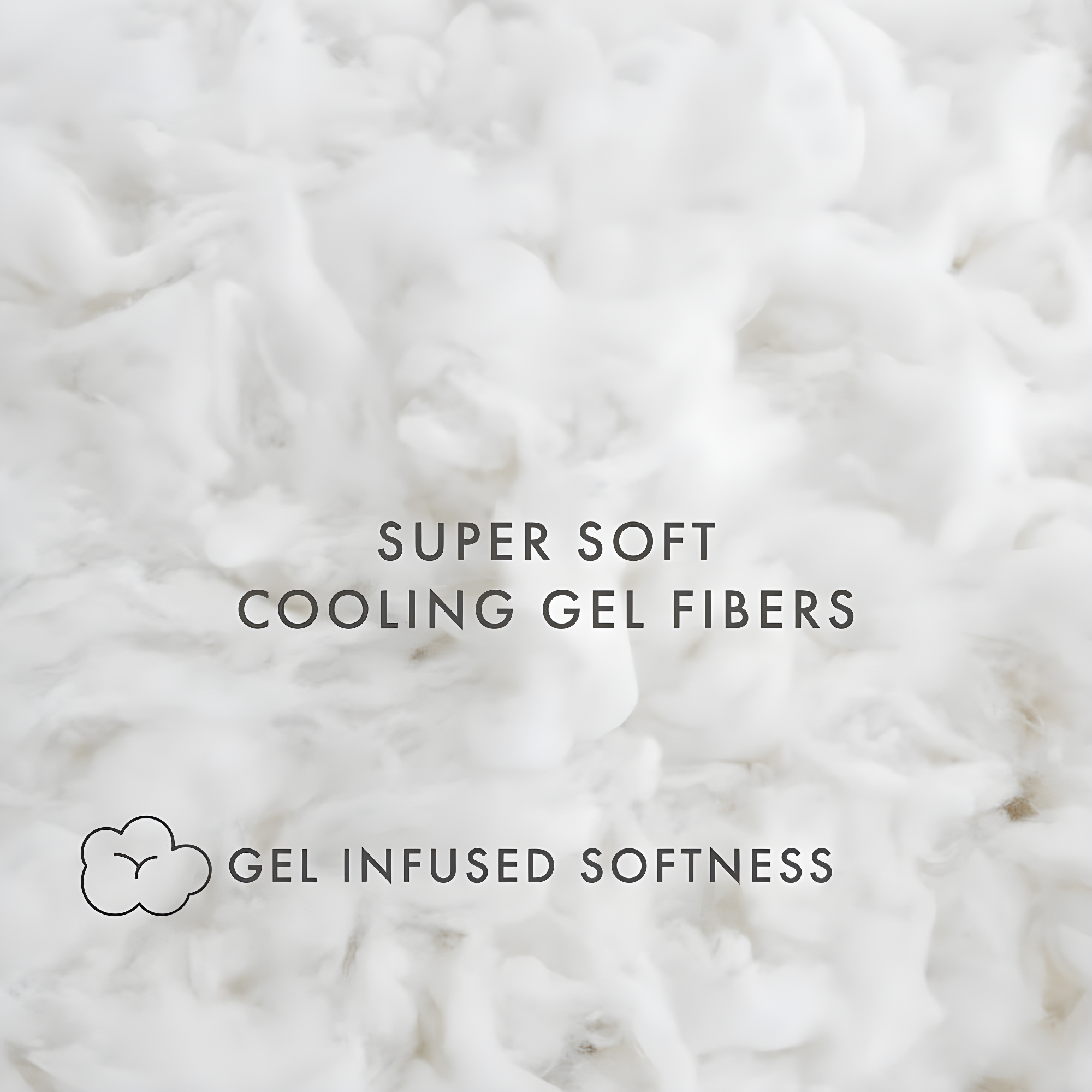 Queen White Memory Foam Gel Fiber Bed Pillows, Set of 2