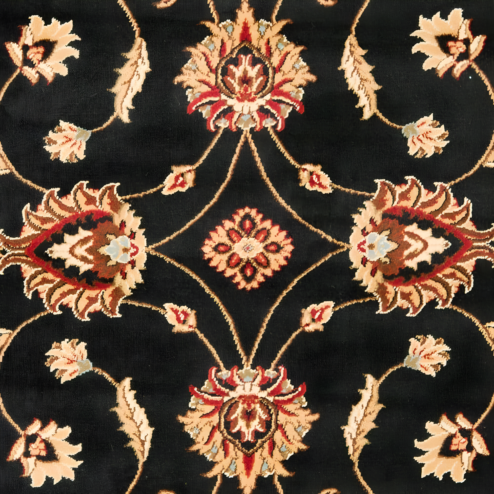 Lyndhurst LNH553 Power Loomed Runner Rug - Black/Ivory - 2'3"x16' - Safavieh.