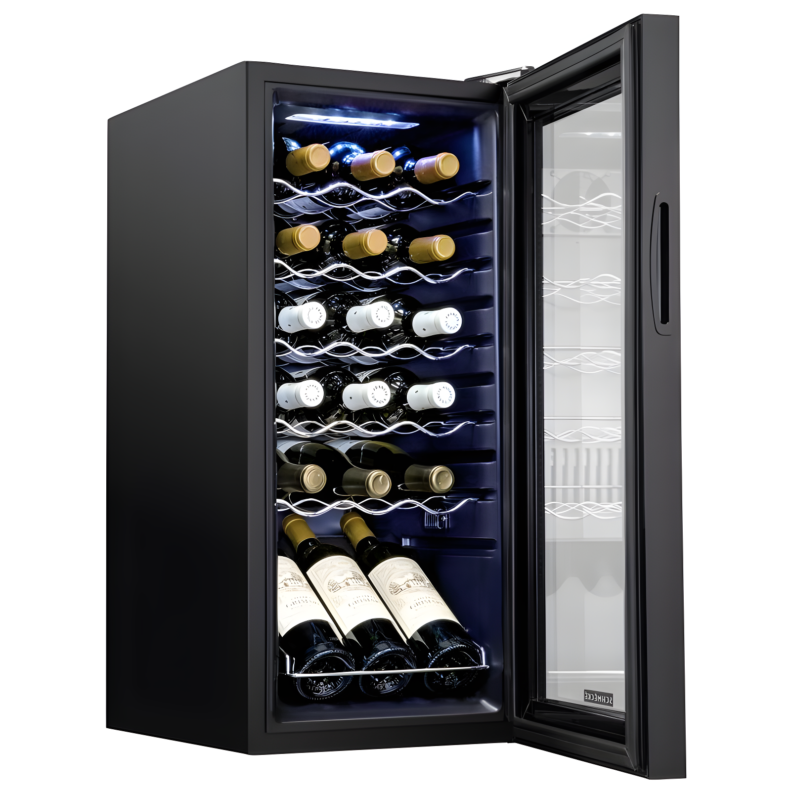 Schmecke 13.6 in. 18 Bottle Compressor Freestanding Wine and Beverage Cooler