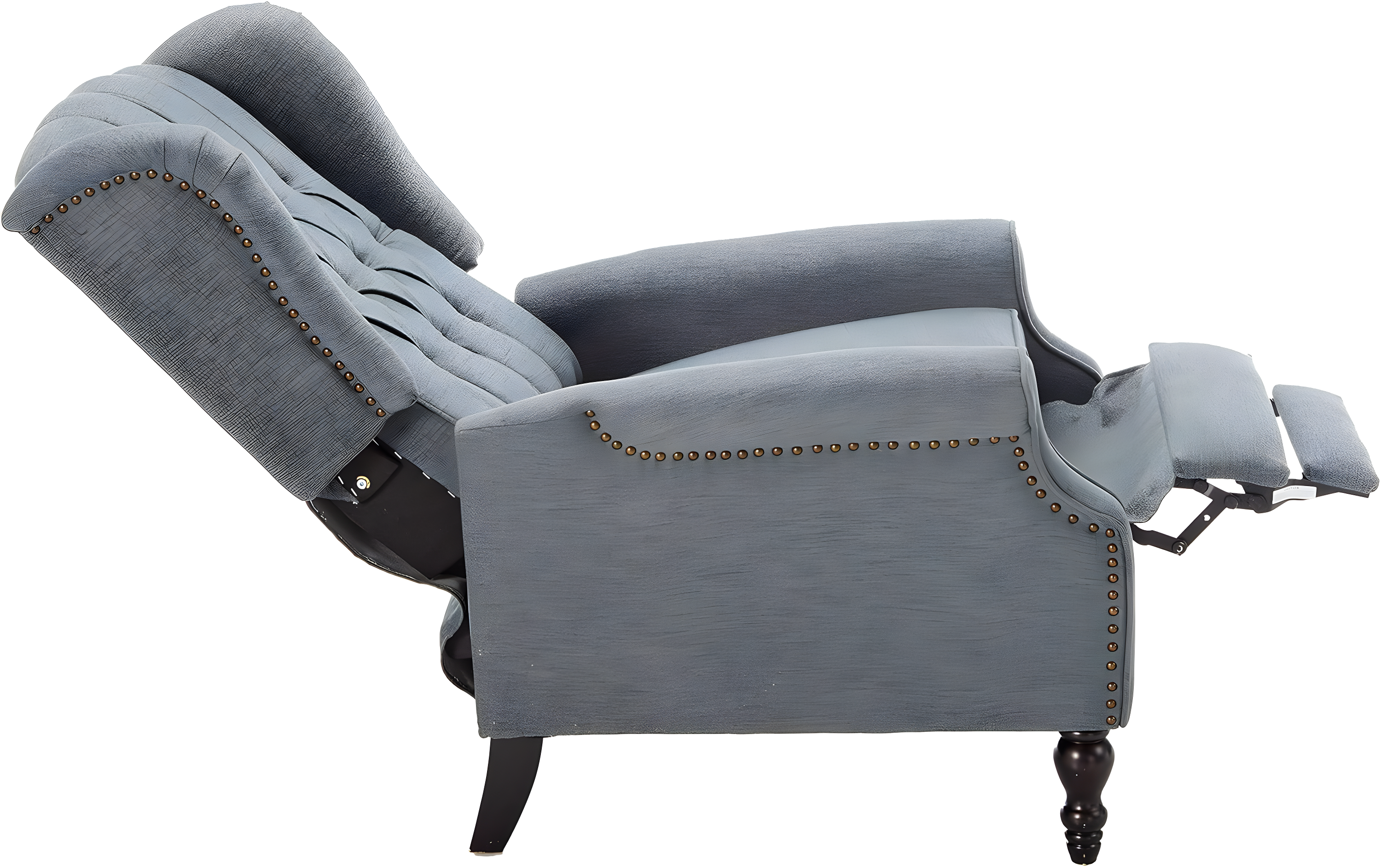 Walter Recliner - Charcoal - Christopher Knight Home: Upholstered Pushback Club Chair