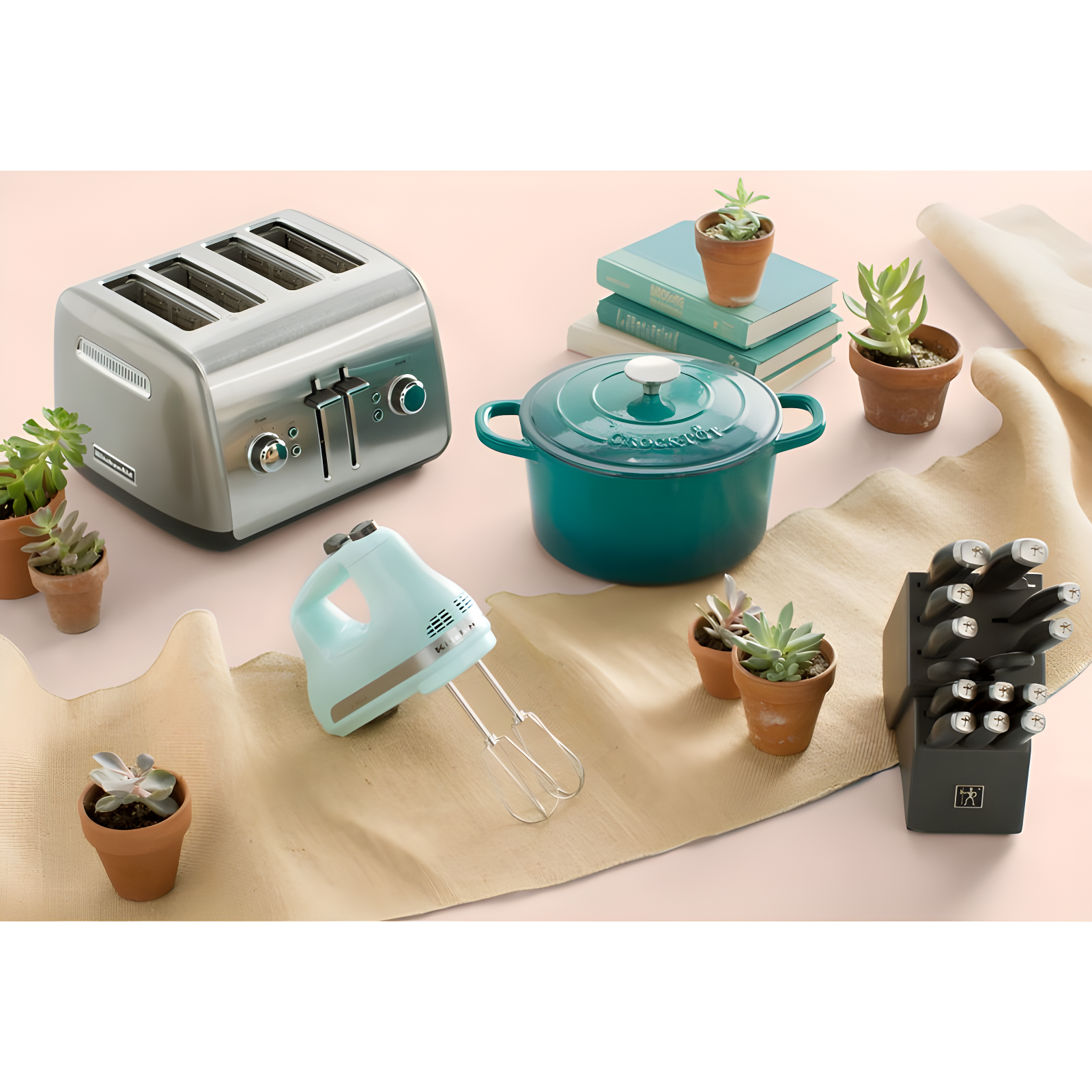 HENCKELS HENCKELS Silvercap 14 Piece Knife Set with Block, Chef Knife, Paring Knife, Utility Knife, Bread Knife, Steak Knife, Black, Stainless Steel