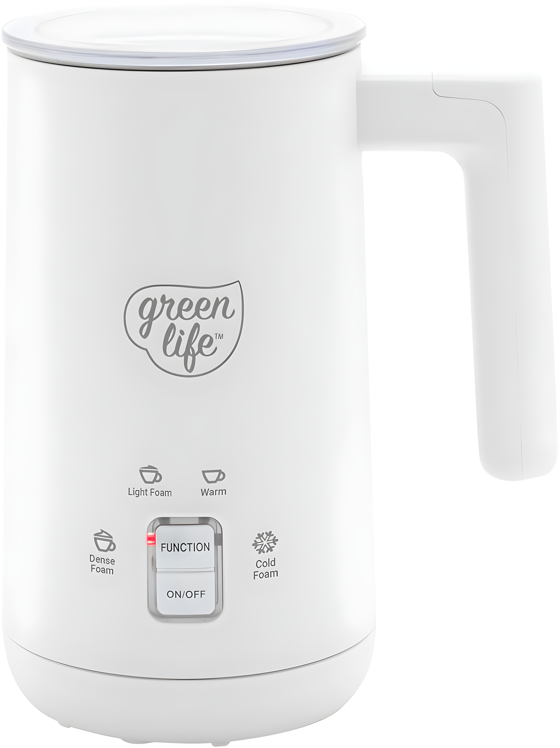 GreenLife GreenLife 10oz Electric Milk Frother, 4-in-1 Hot and Cold Milk Warmer and Steamer, PFOA / PFAS Free