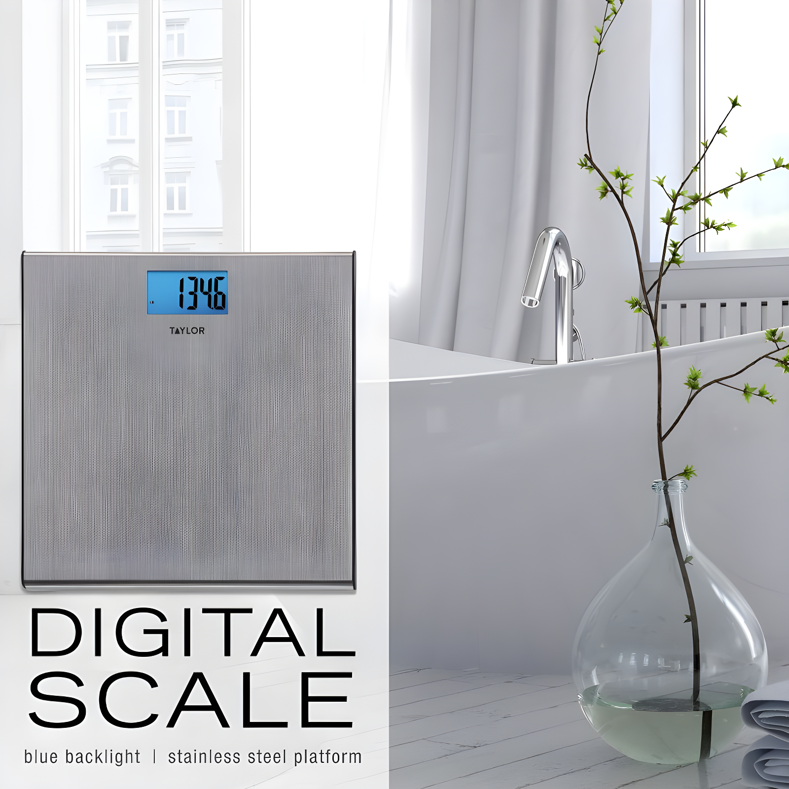 Taylor Digital Thin Stainless Steel Bathroom Scale