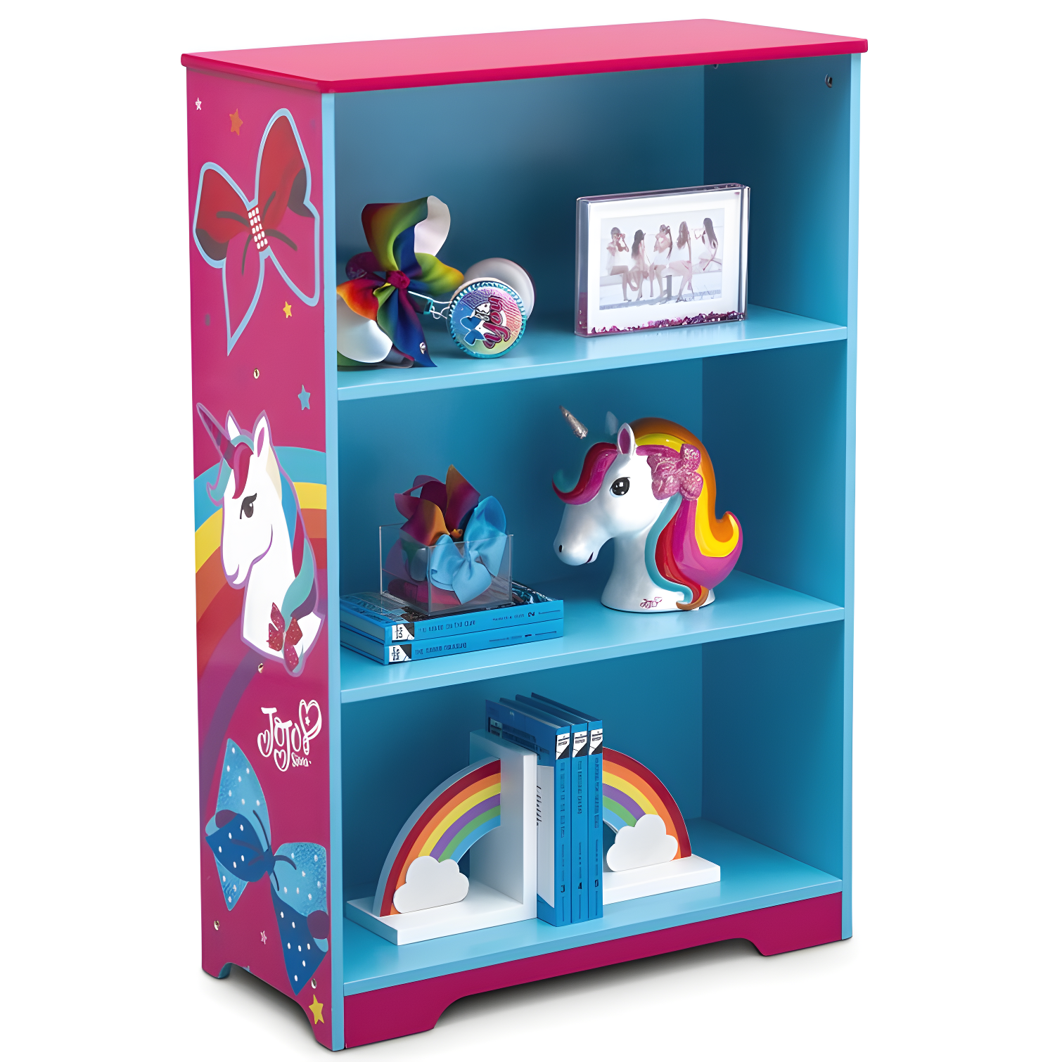 Delta Children Rainbow Unicorn Deluxe 37.5" Bookcase
