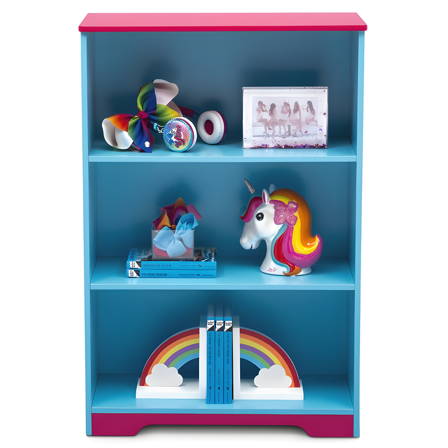 Delta Children Rainbow Unicorn Deluxe 37.5" Bookcase