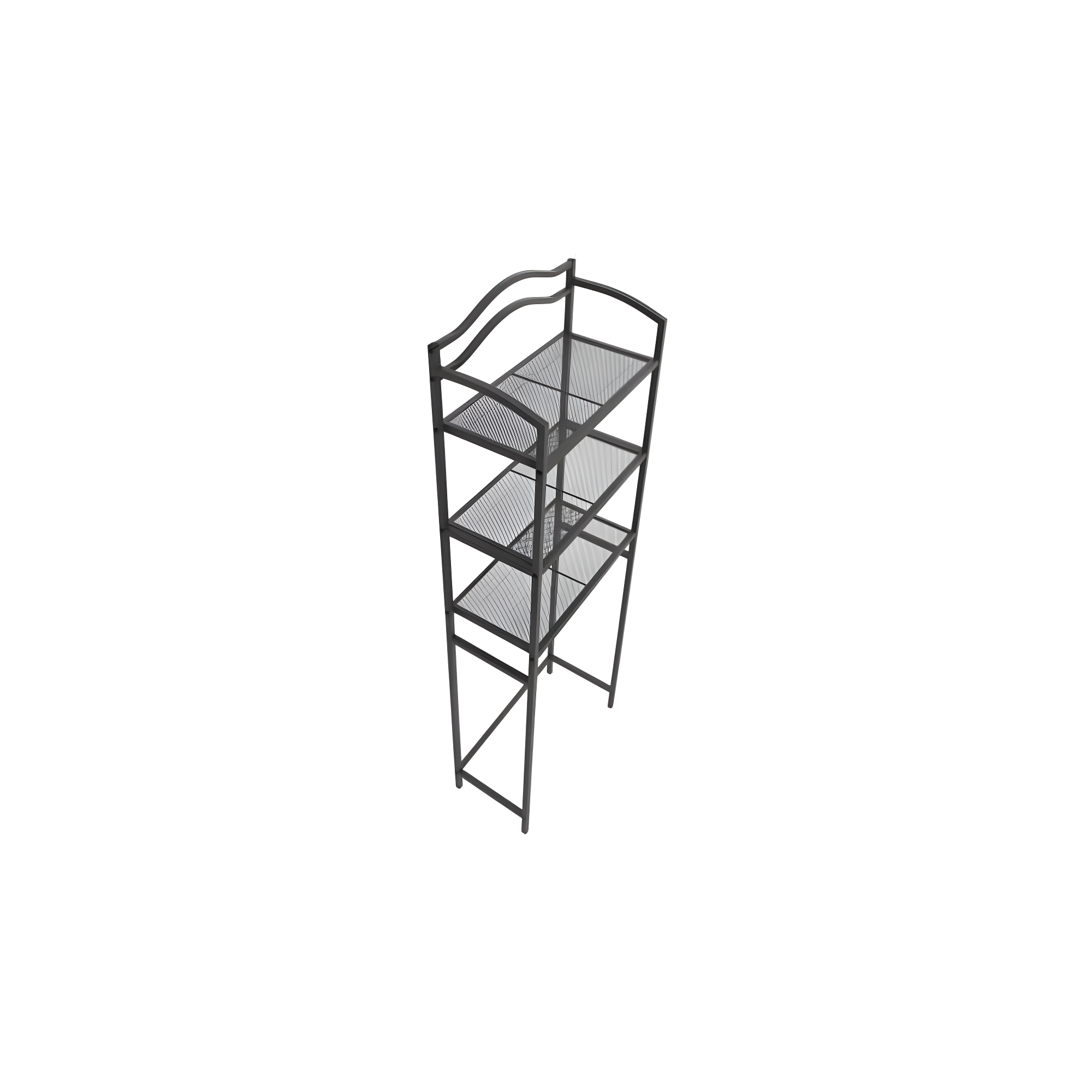 3-Tier Metal Over the Toilet Bathroom Storage Shelf, Gray
