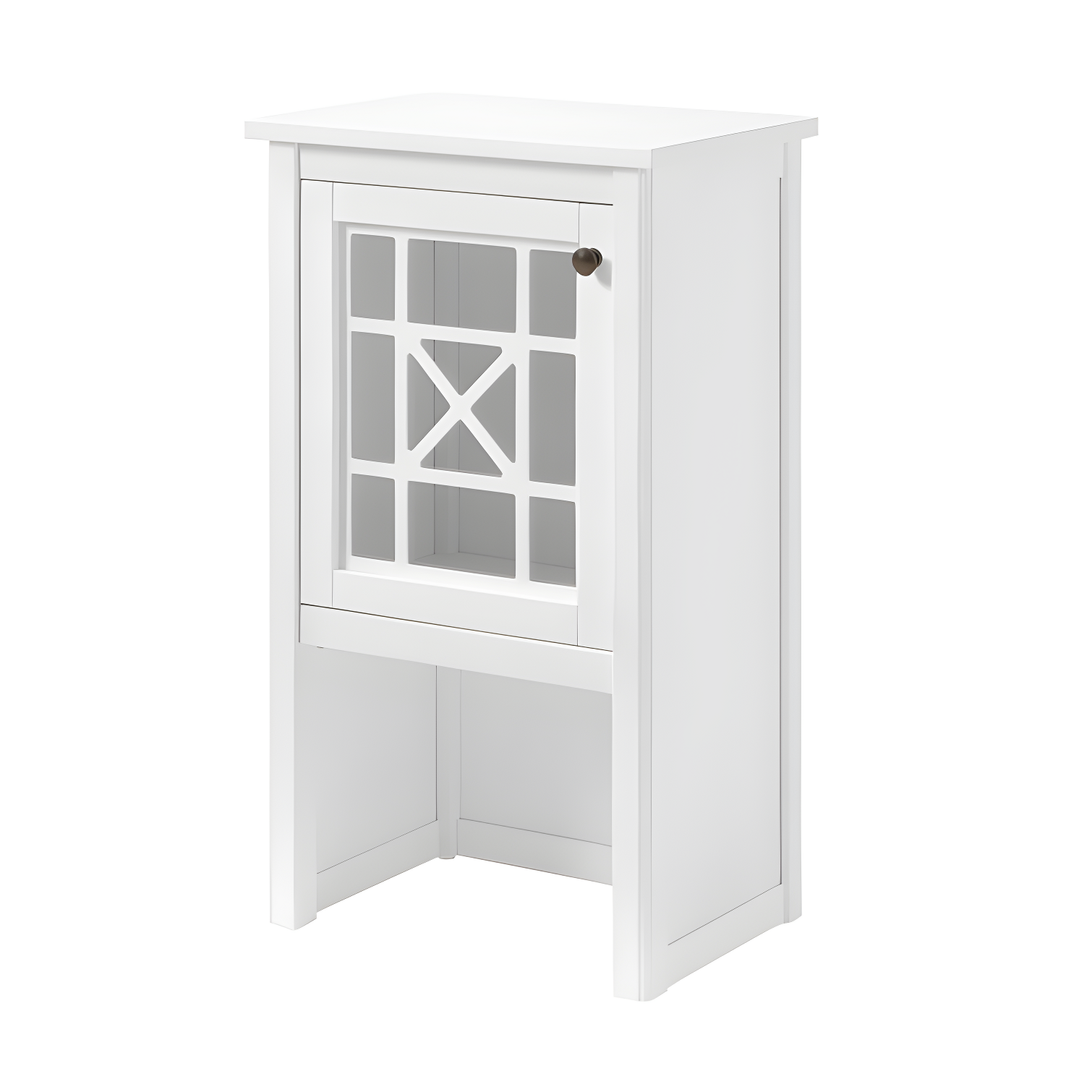 Rosalind Wheeler Hembree 17"W 58"H Traditional Style Free-Standing Bathroom Cabinet With Storage Hutch