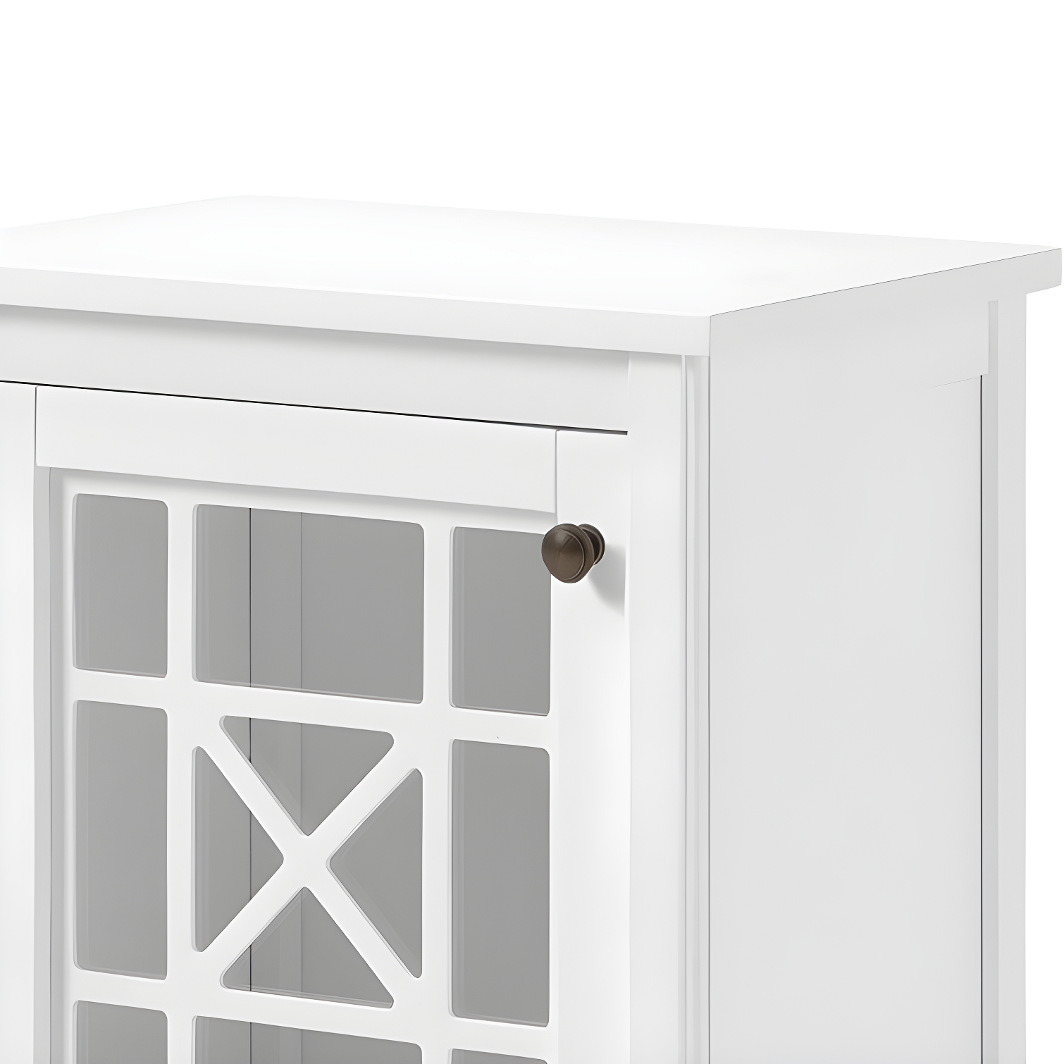 Rosalind Wheeler Hembree 17"W 58"H Traditional Style Free-Standing Bathroom Cabinet With Storage Hutch